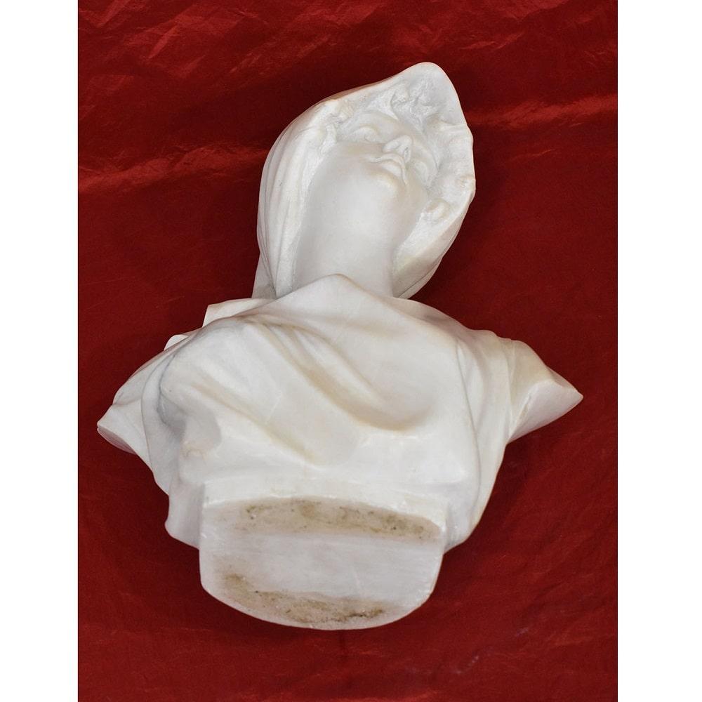 Esculturas Antiguas de Alabastro, Busto Antiguo de Mujer, Escultura Femenina, 19th. en venta 1