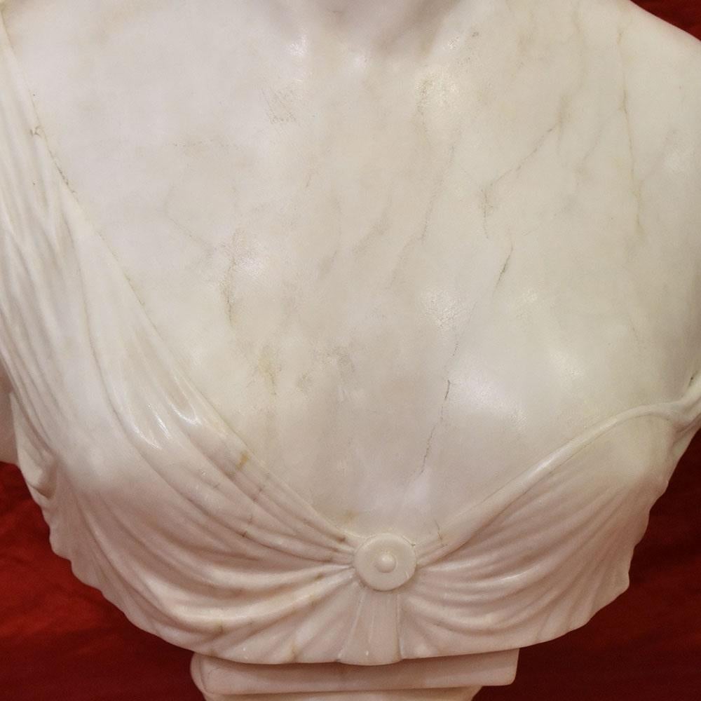 Antique Marble Sculptures, Diana the Huntress, After Houdon, Late 19th Century Epoch. For Sale 1