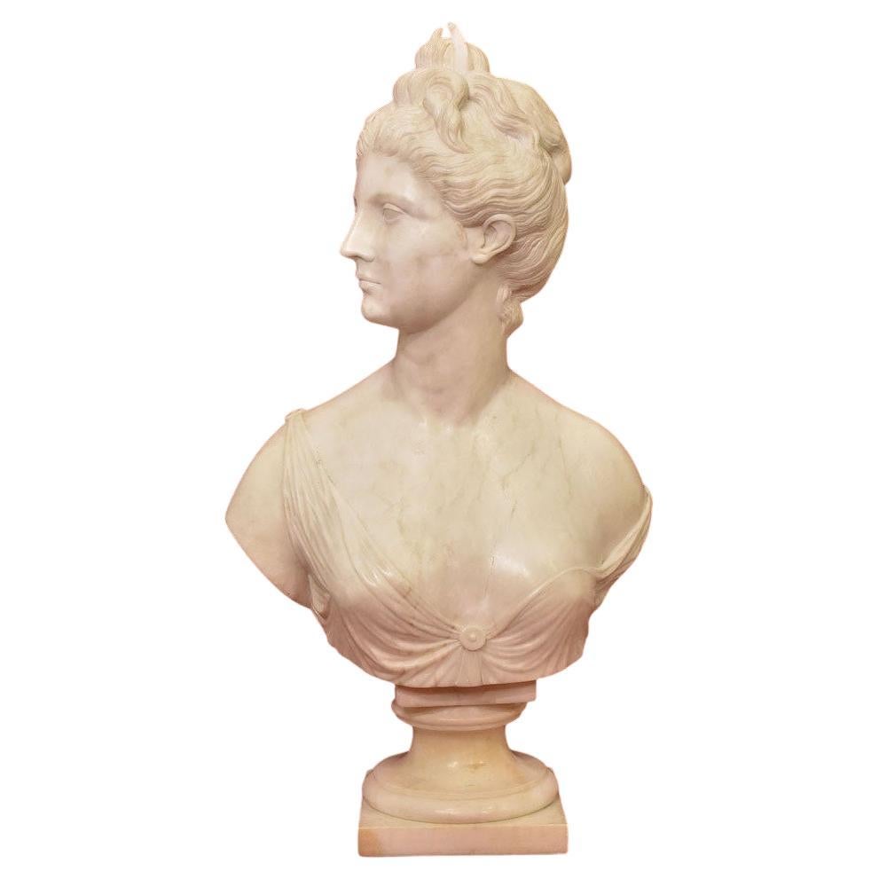 Antique Marble Sculptures, Diana the Huntress, After Houdon, Late 19th Century Epoch. For Sale