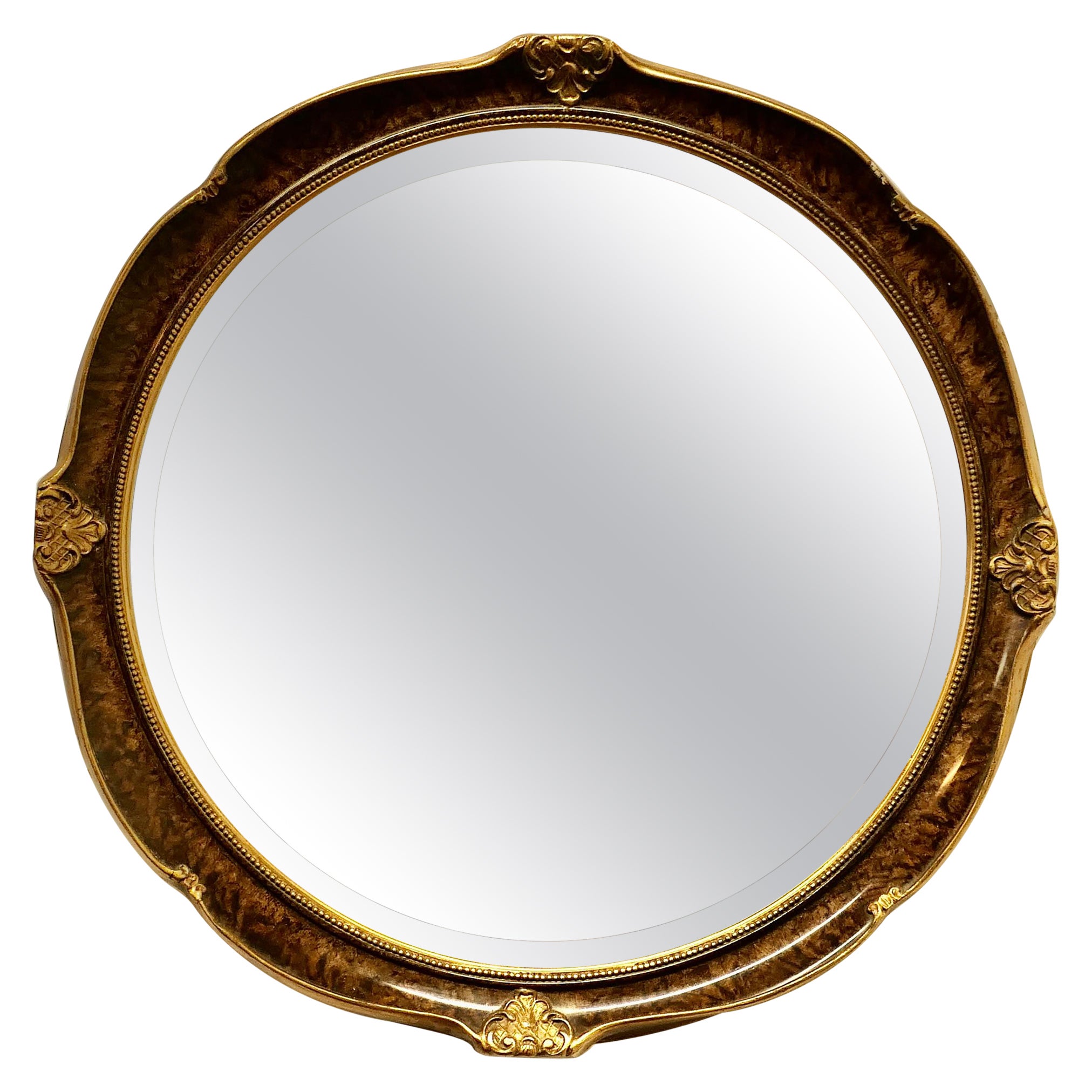 Scumble Finish Oval Mirror