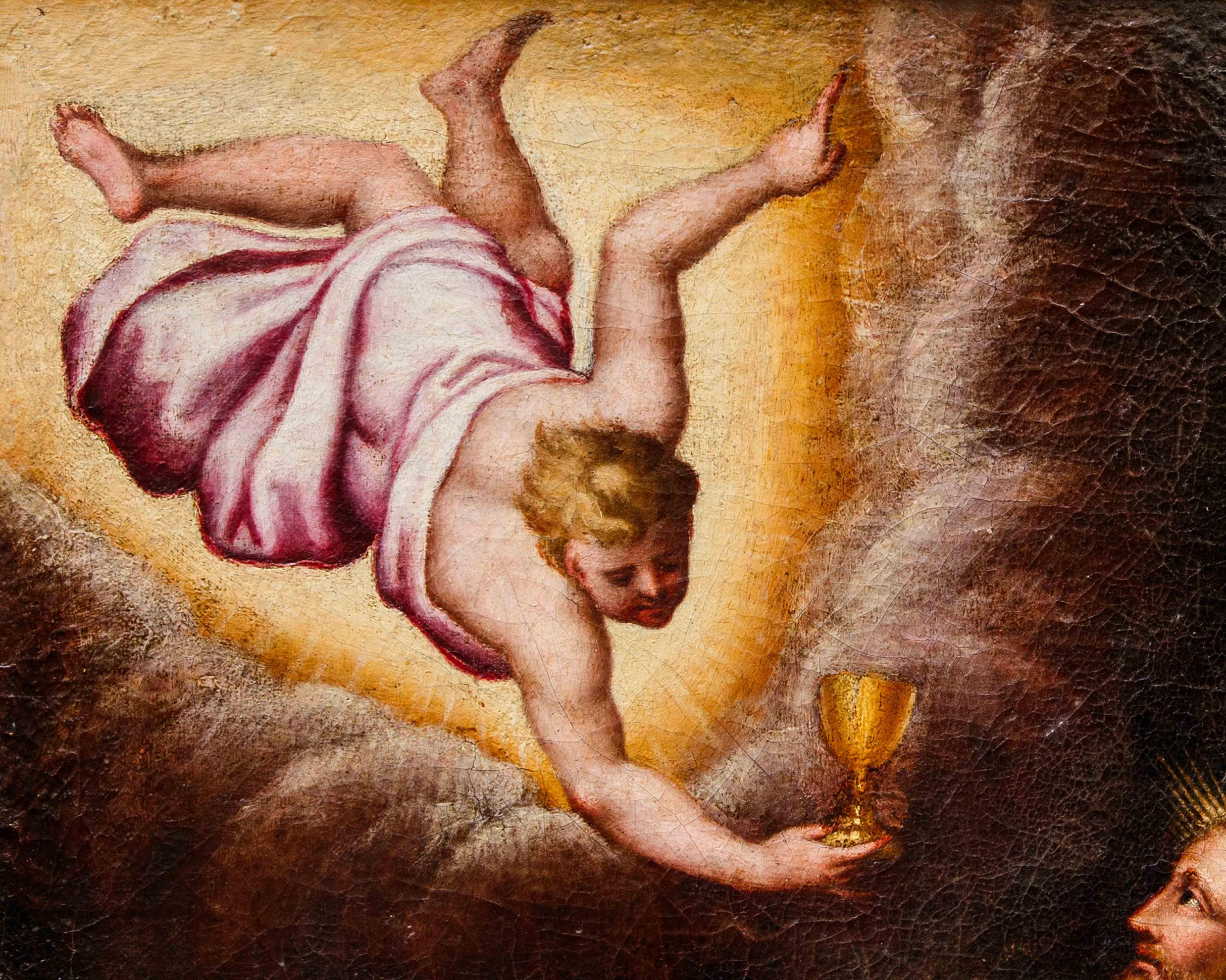 Escuela central italiana, segunda mitad del siglo XVI, Oración en el jardín Lienzo en venta
