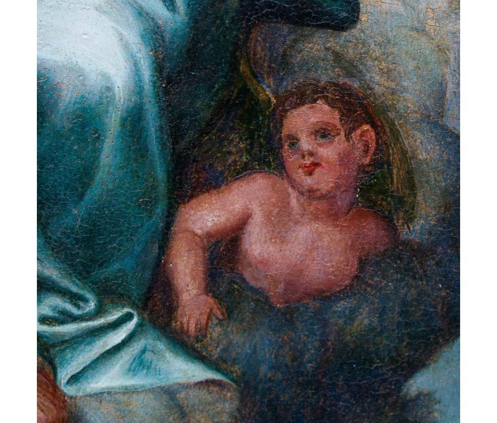 Scuola emiliana, XVIII secolo, Madonna con Bambino In condizioni buone in vendita a Milan, IT