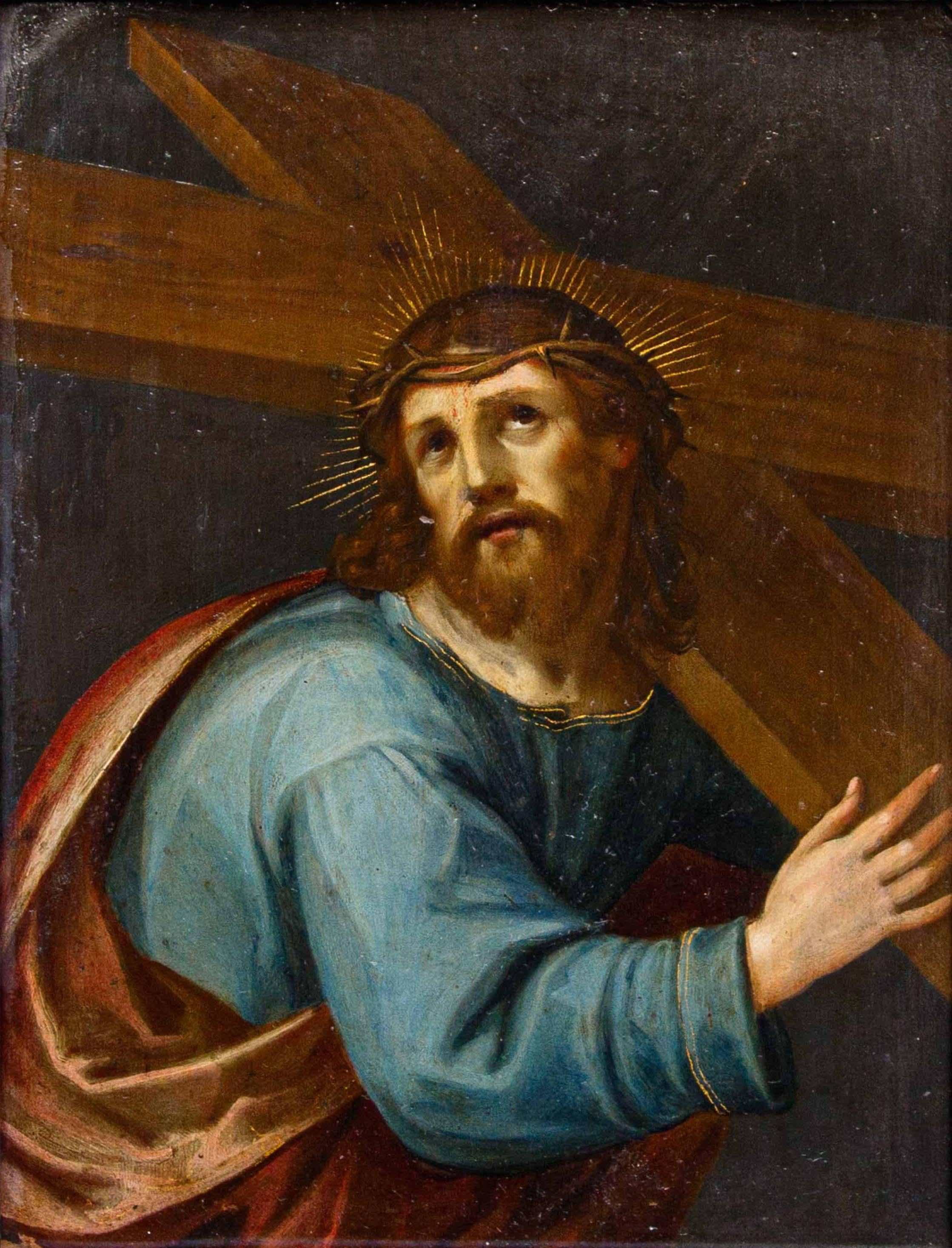 École flamande, fin du XVIe siècle, Christ portant la croix en vente 1