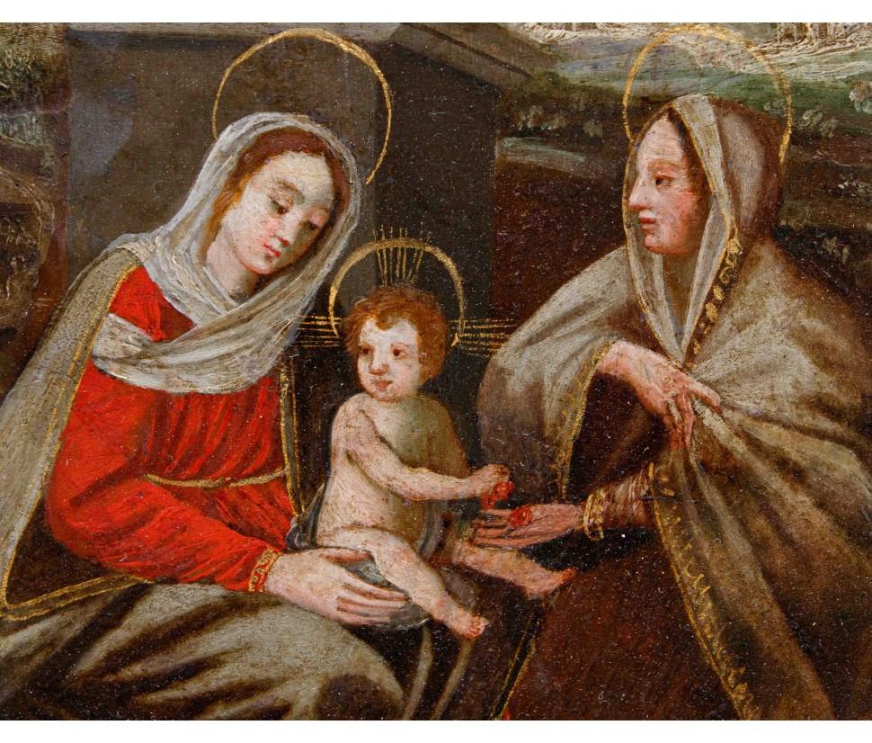 Escuela flamenca, siglo XVI, Santa Ana, la Virgen y el Niño Belgian en venta