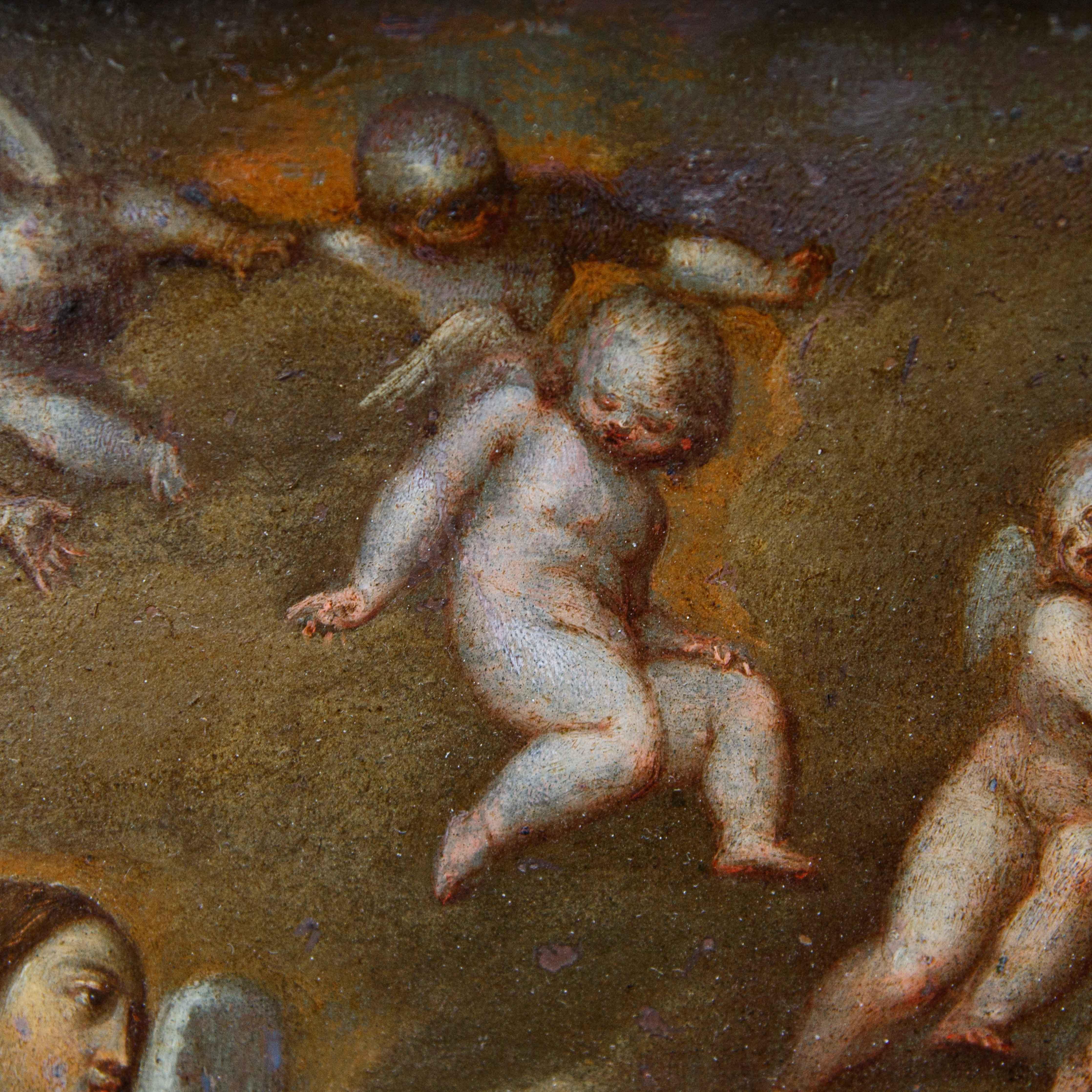 18th Century and Earlier Scuola fiamminga, XVII secolo, Annunciazione in vendita