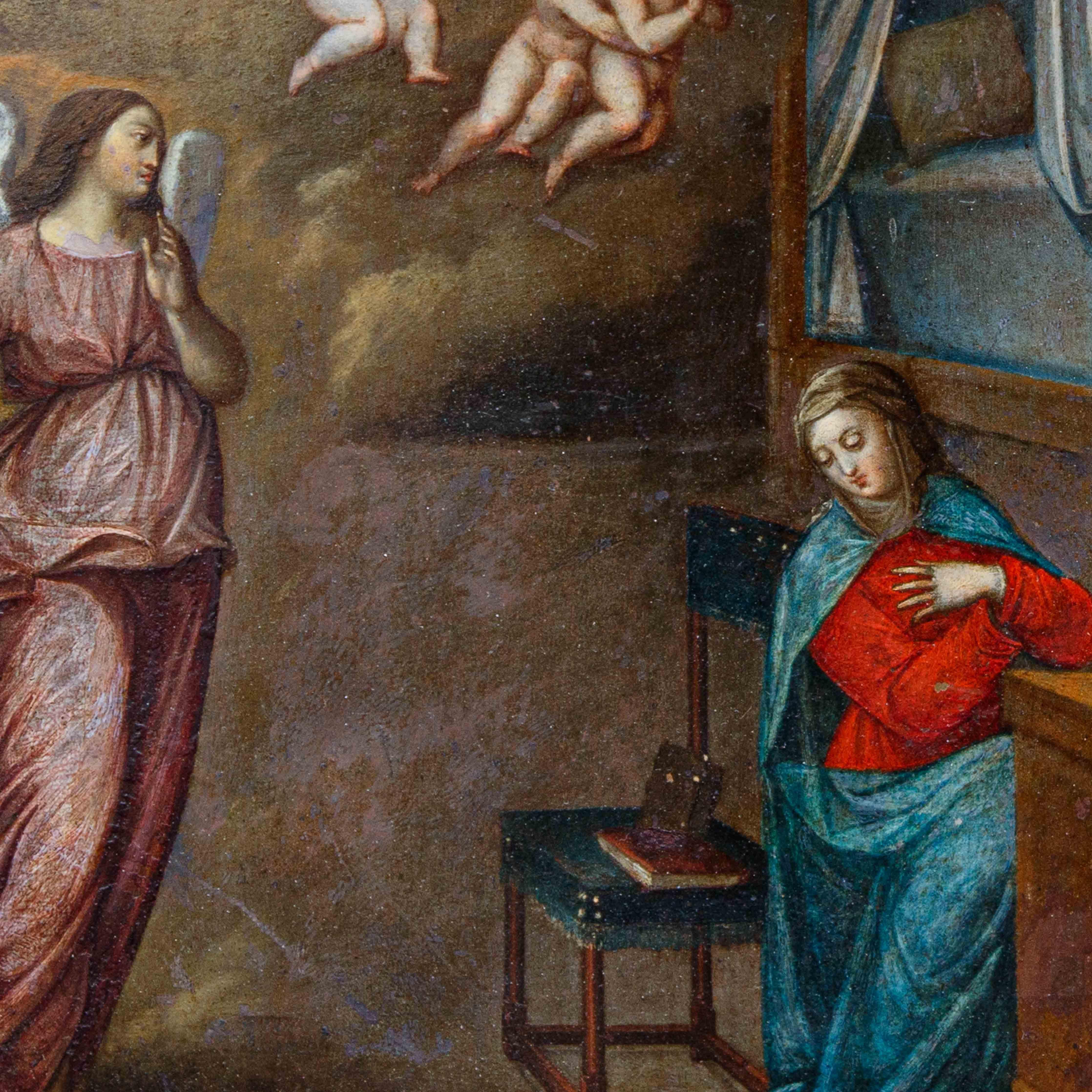Tela Scuola fiamminga, XVII secolo, Annunciazione in vendita