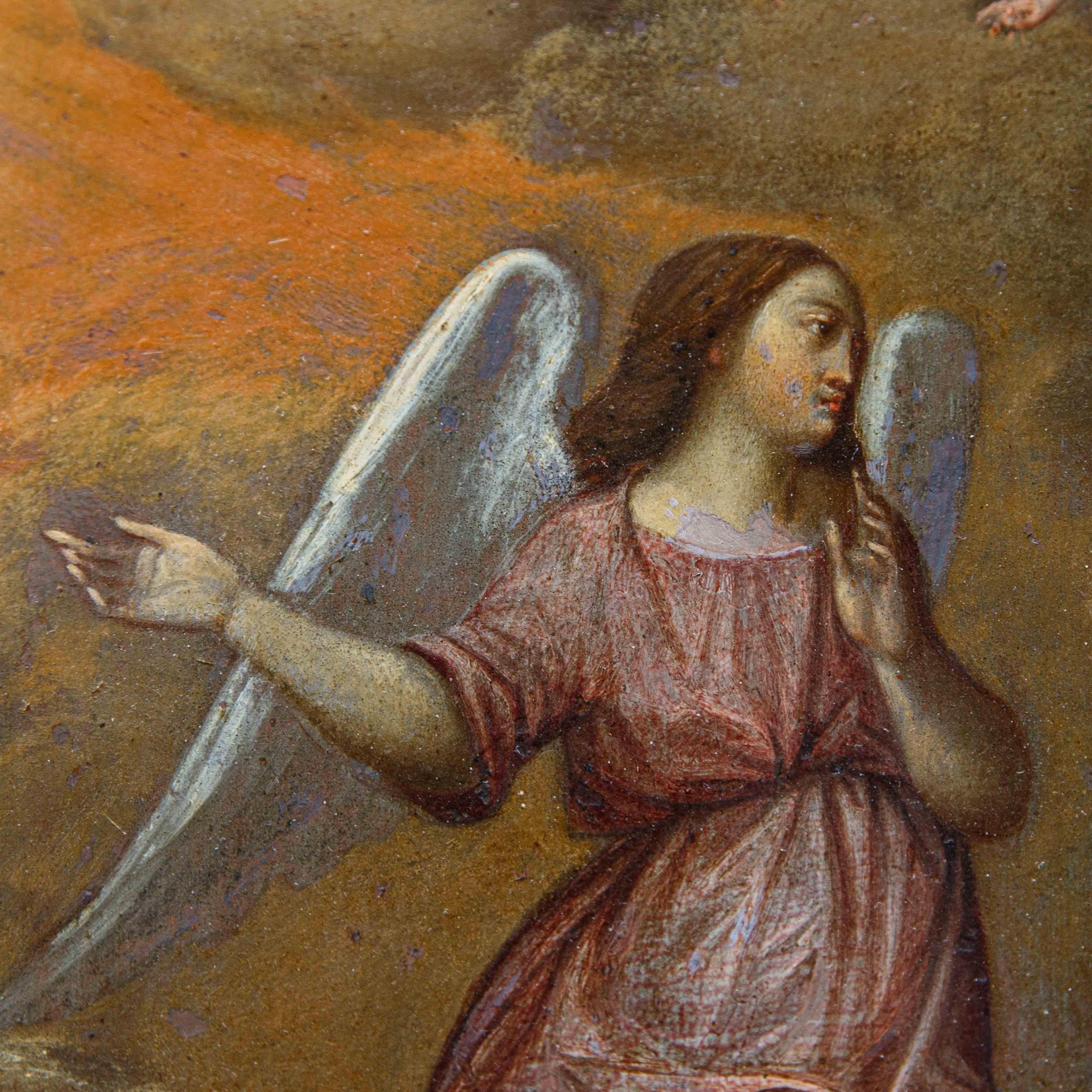 Scuola fiamminga, XVII secolo, Annunciazione in vendita 1