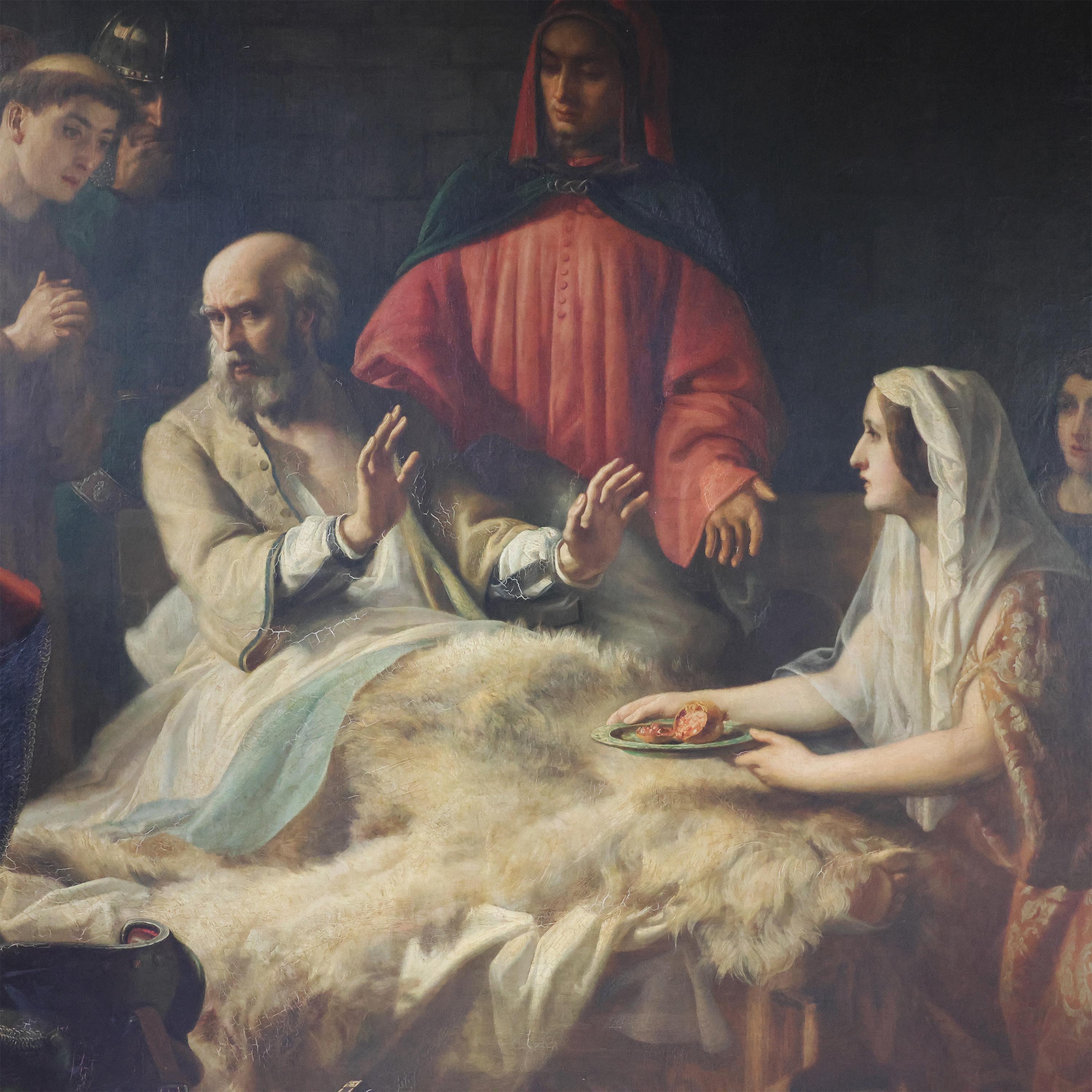 Beschreibung
Basierend auf dem Roman von Massimo d'Azeglio Niccolò de' Lapi, ovvero i Palleschi e i Piagnoni
Öl auf Leinwand
cm 155x197

Dieses Gemälde ist ein Werk der italienischen Schule des 19. Jahrhunderts und basiert auf dem historischen Roman