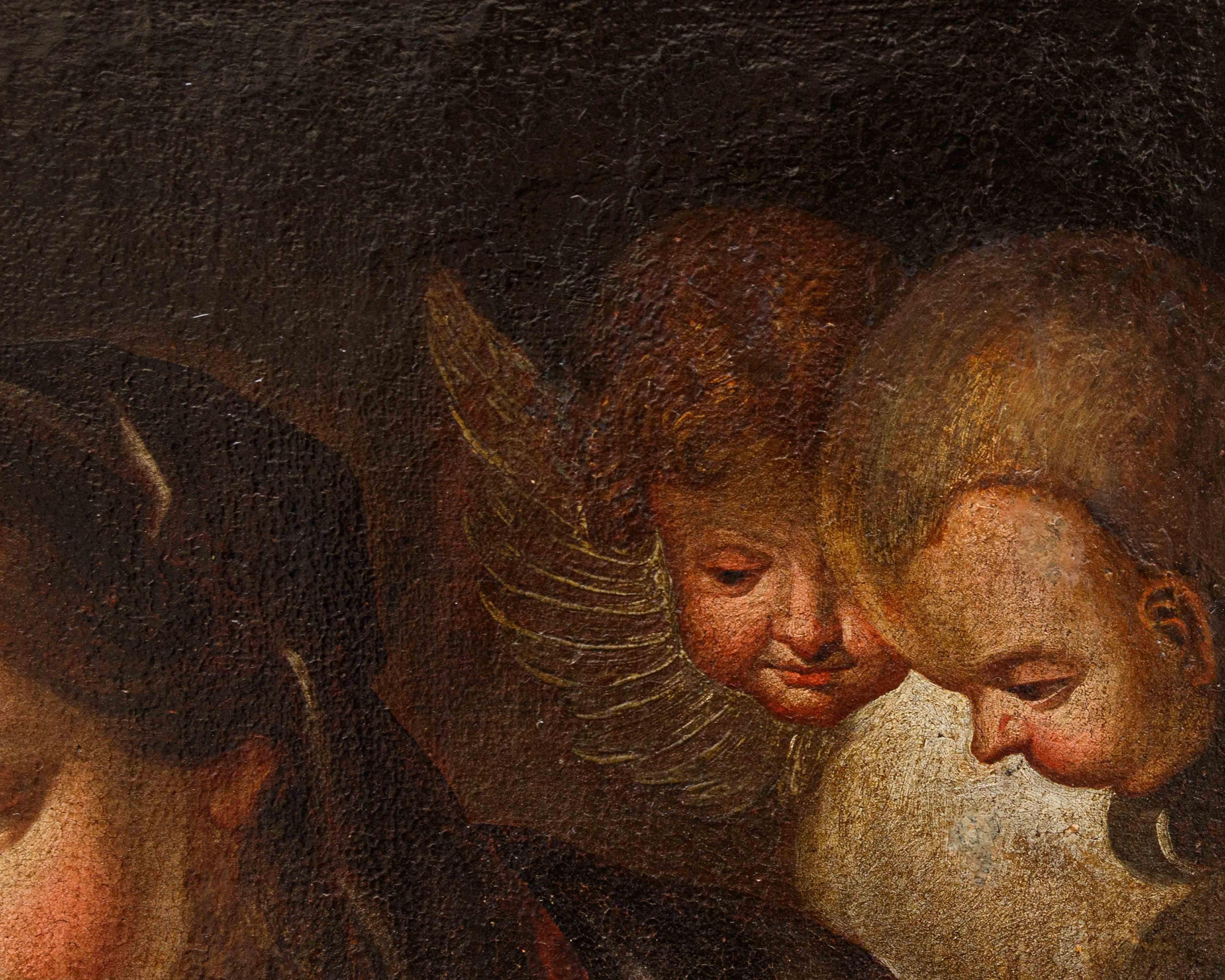 Altro Scuola italiana, XVII secolo, Madonna con il Bambino e San Giovannino in vendita