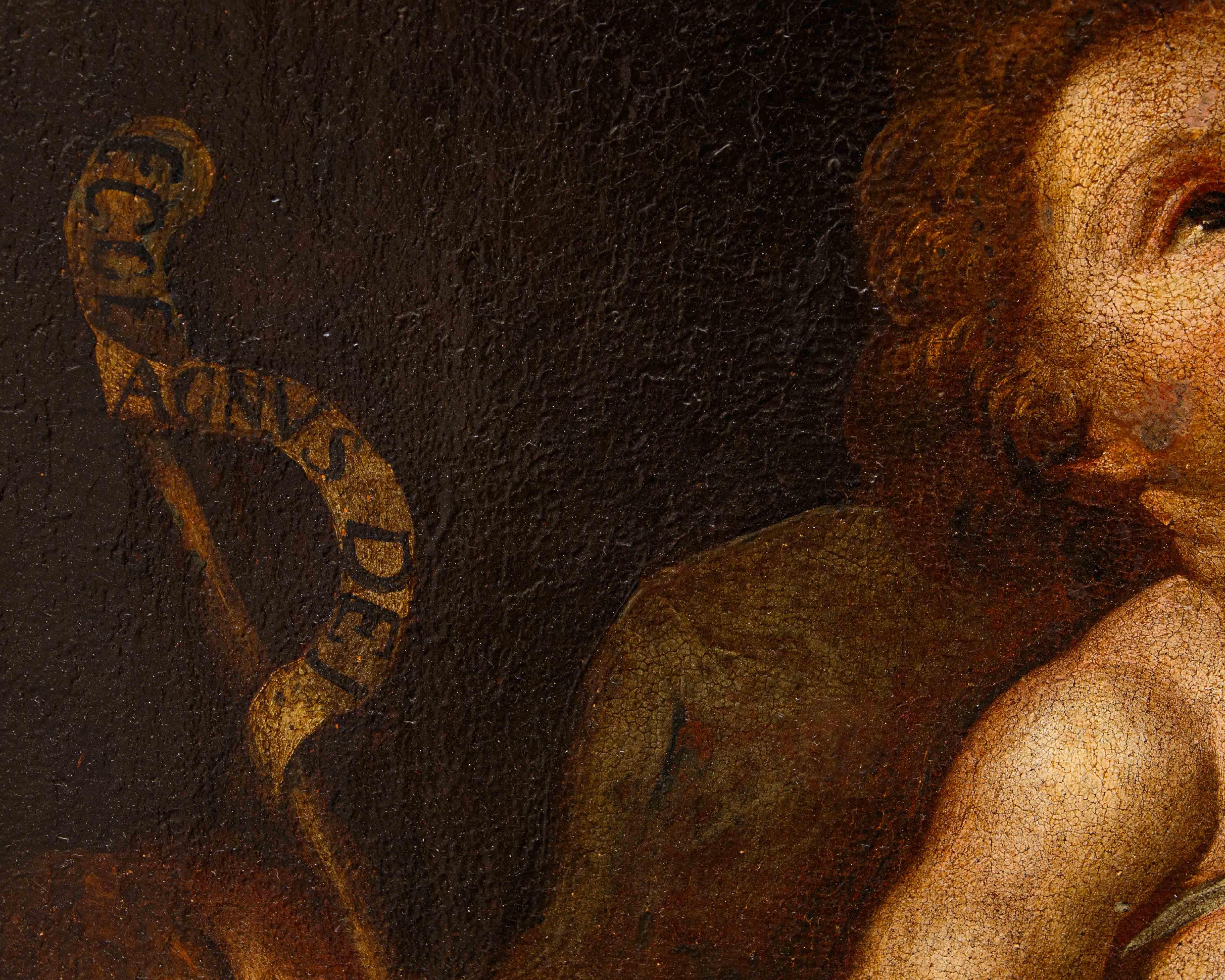Tela Scuola italiana, XVII secolo, Madonna con il Bambino e San Giovannino in vendita