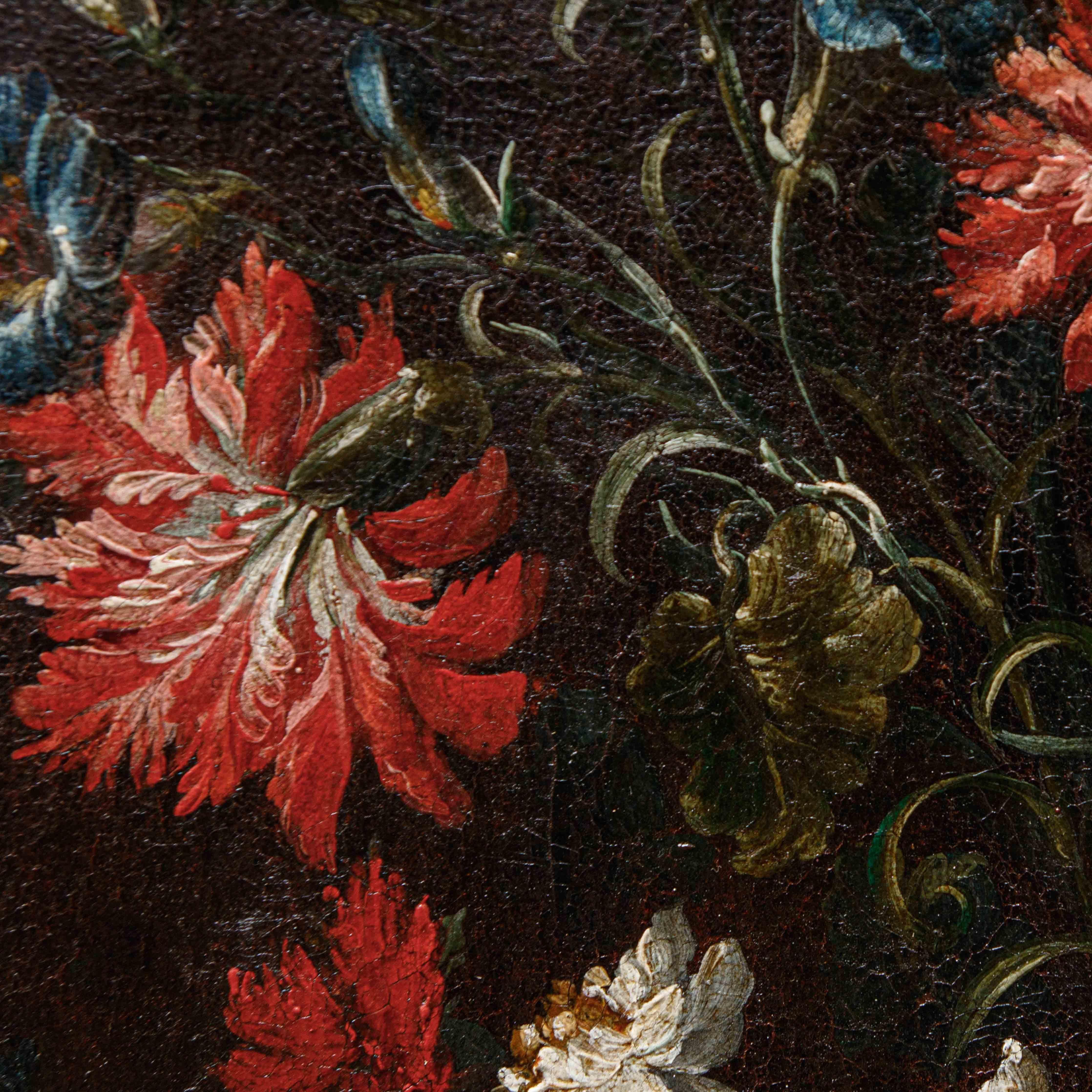 Scuola lombarda, XVII secolo, Natura morta con fiori in vendita 3