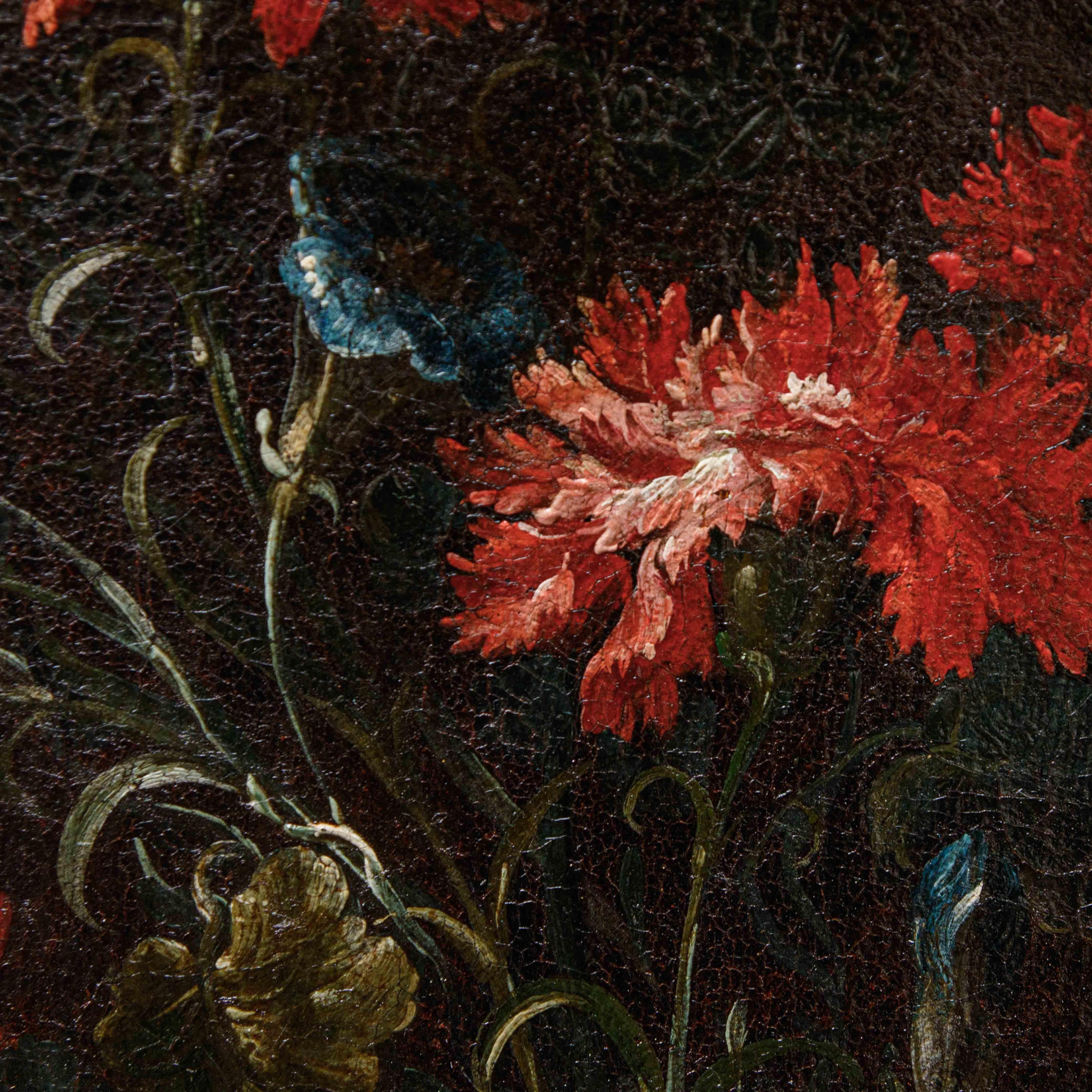 Scuola lombarda, XVII secolo, Natura morta con fiori In condizioni buone in vendita a Milan, IT