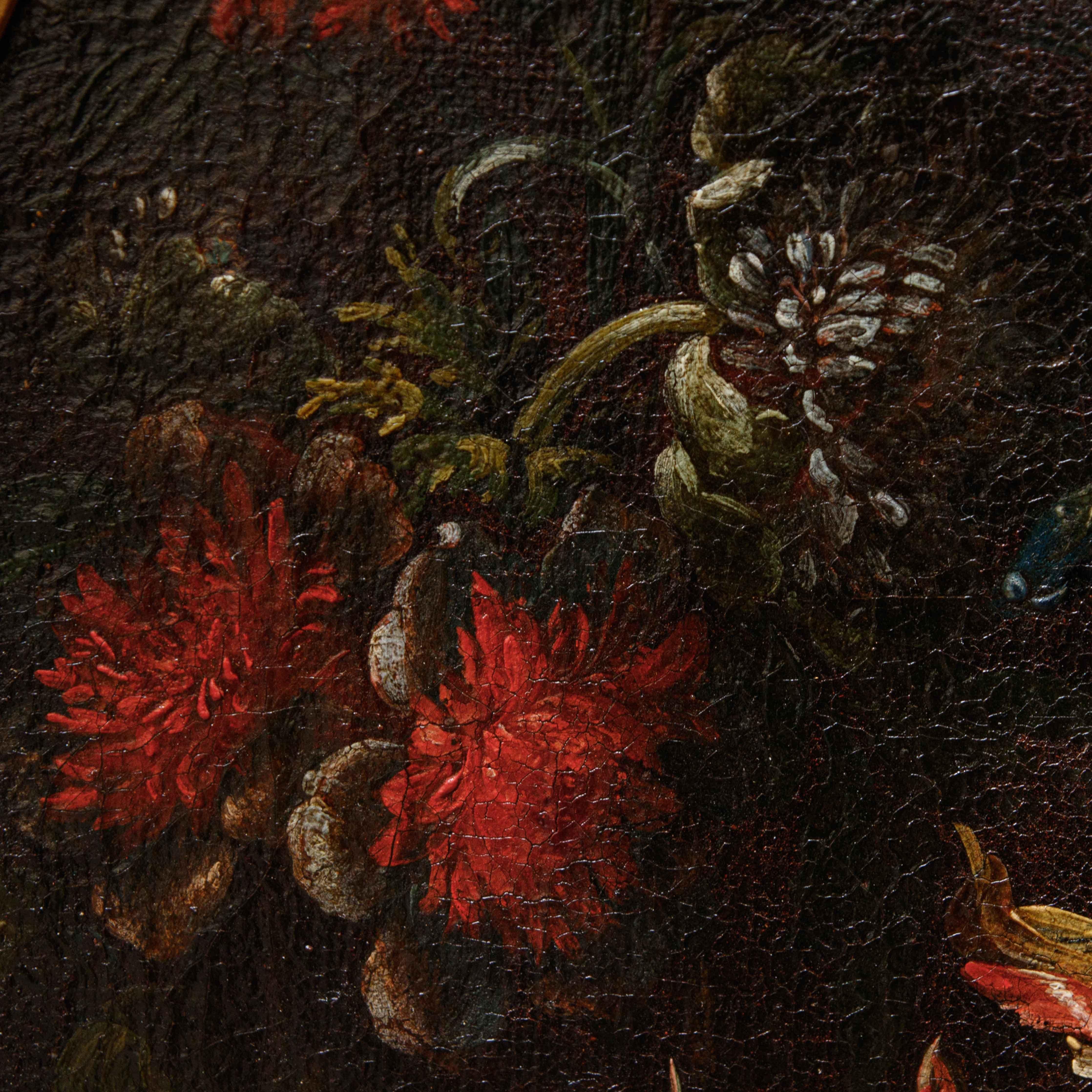 Scuola lombarda, XVII secolo, Natura morta con fiori in vendita 1