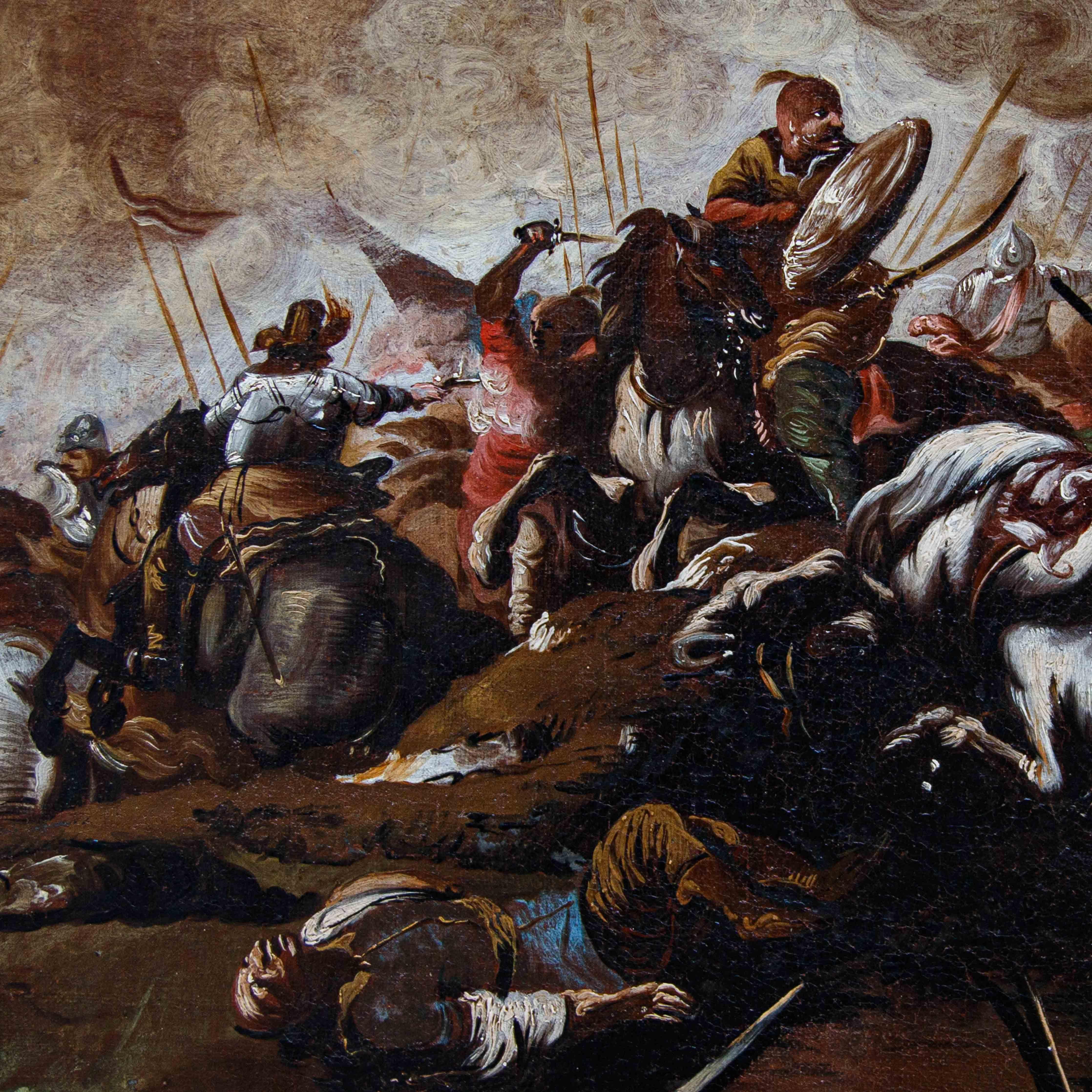 Neapolitan school, 17th century, battle scenes For Sale 3