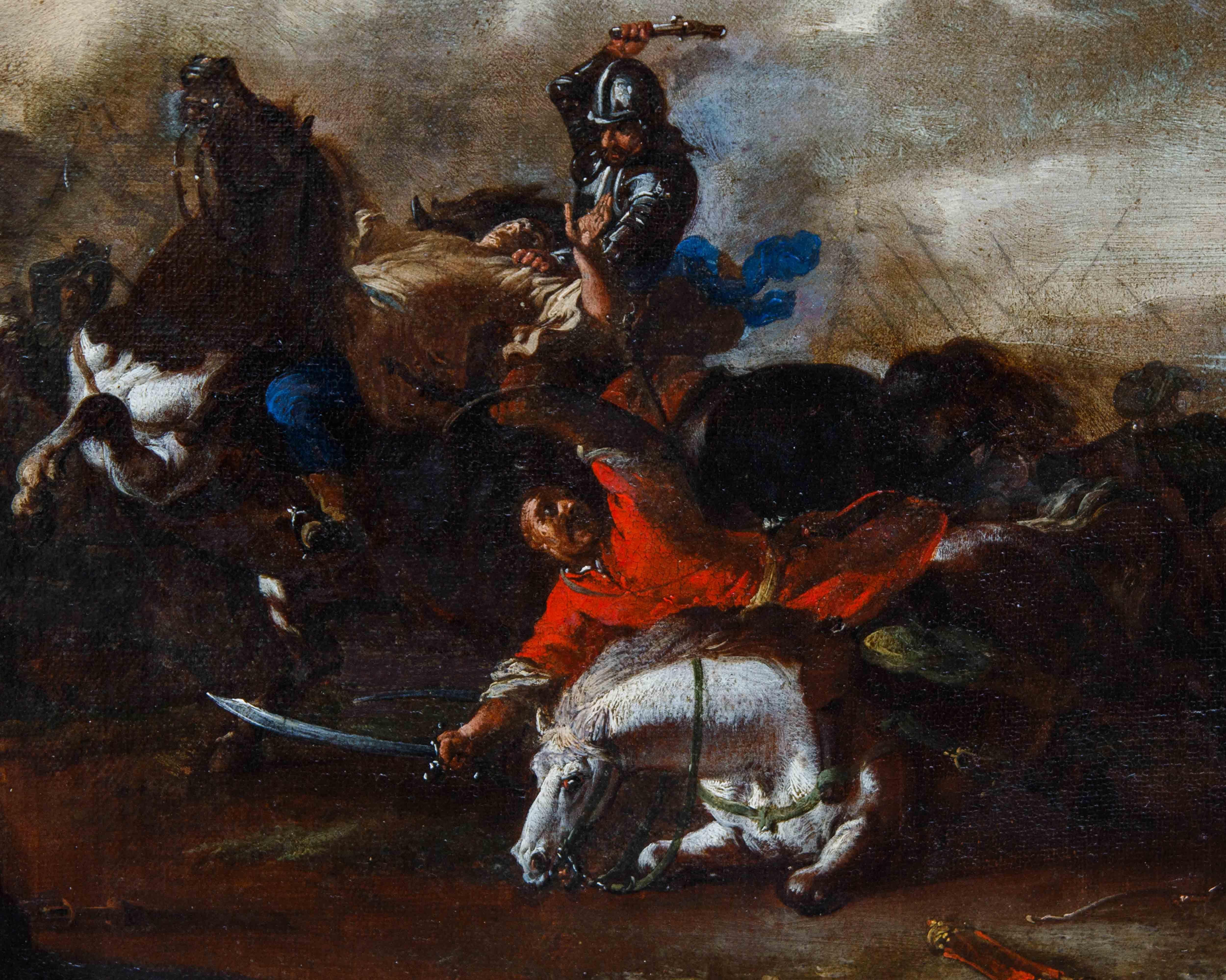 Neapolitan school, 17th century, battle scenes For Sale 9