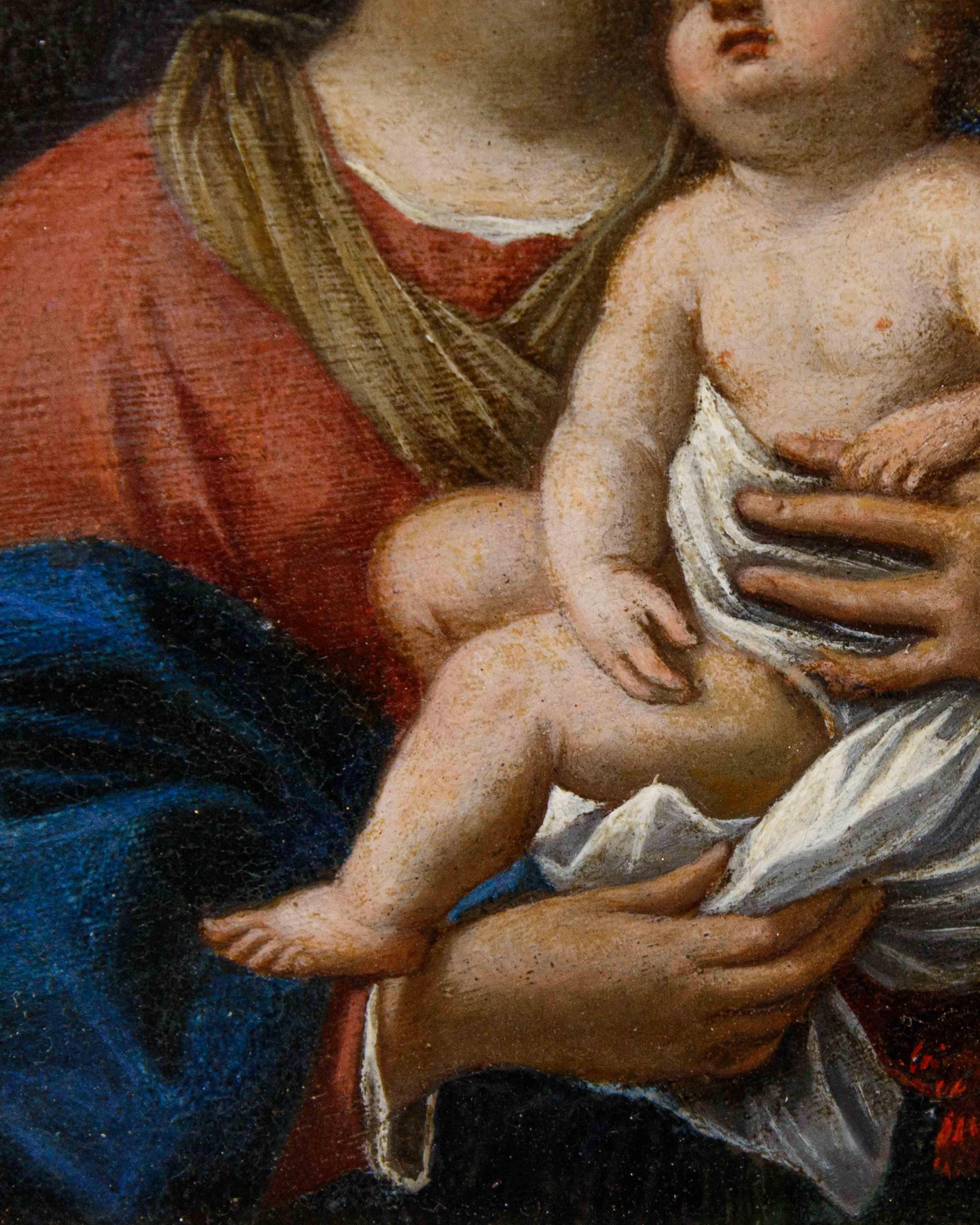 Römische Schule, 17. Jahrhundert, Madonna mit Kind (Sonstiges) im Angebot