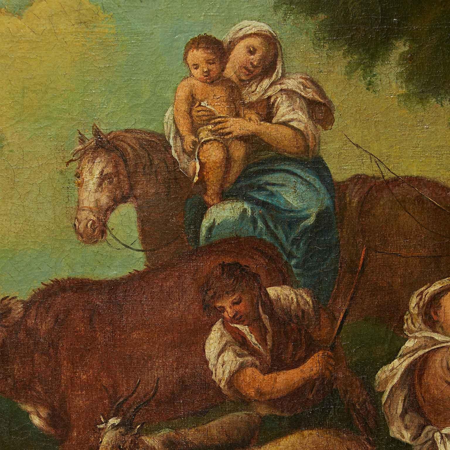 Hungarian Paesaggio Con Figure E Animali Scena Rurale Fine 1800 Scuola Ungherese For Sale