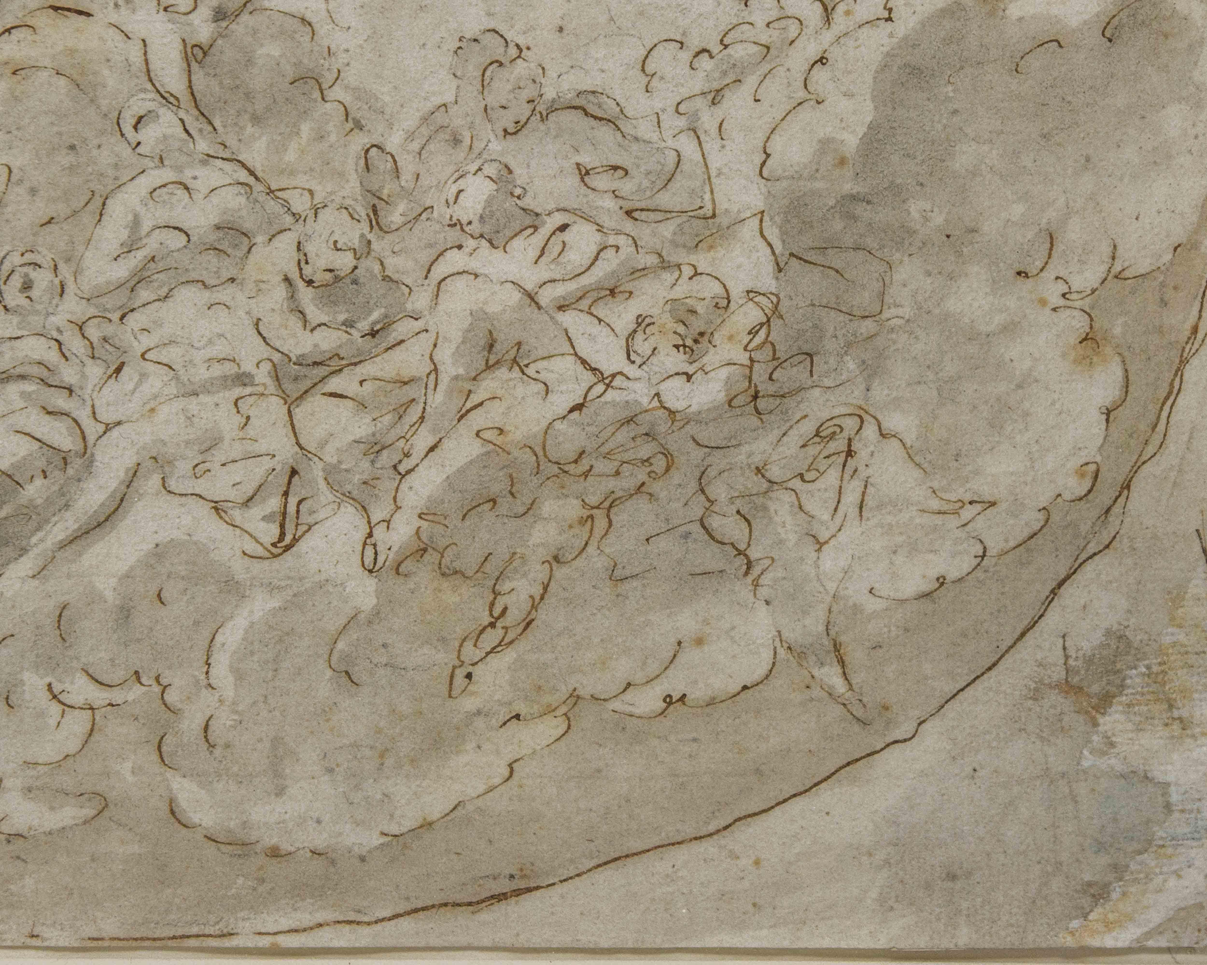 Scuola veneta, XVIII secolo, Studio per soffitto (18th Century and Earlier) im Angebot