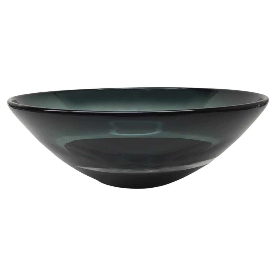 Scuro Large Low Bowl, Hand Blown Glass - Made to Order