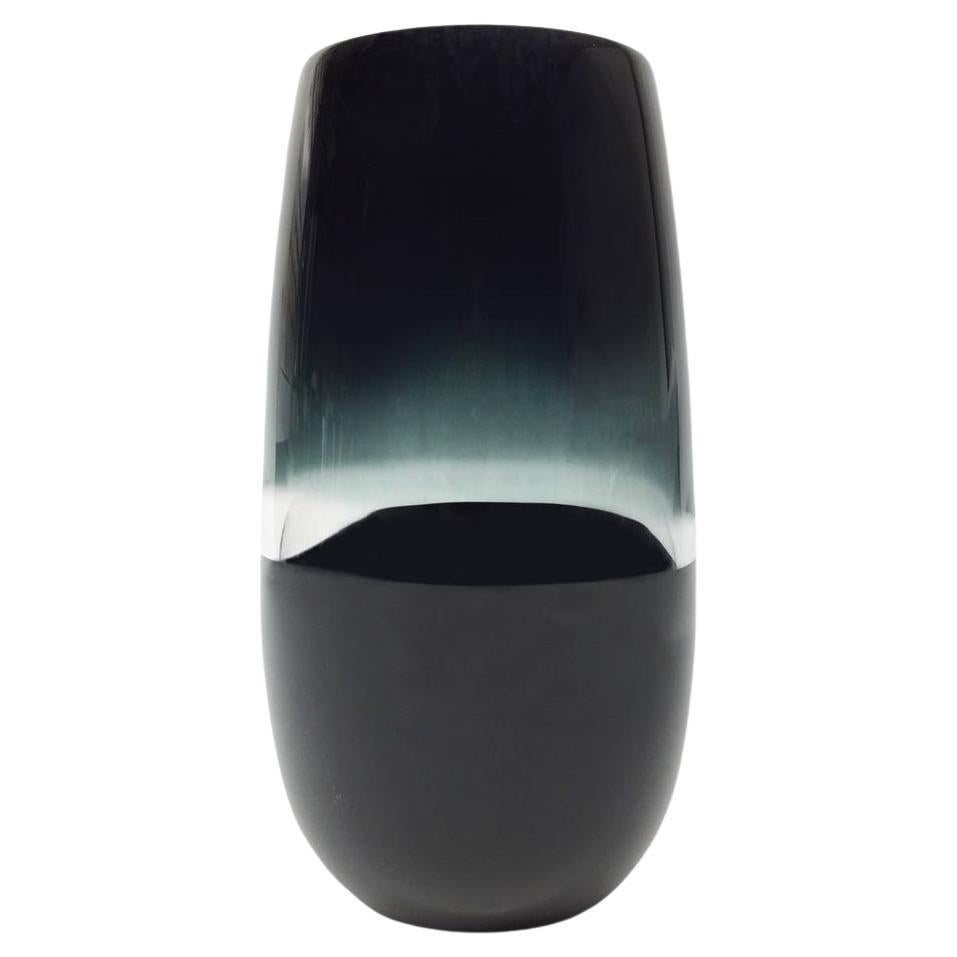 Grand vase cylindrique souple Scuro, verre soufflé à la main - fabriqué sur commande en vente