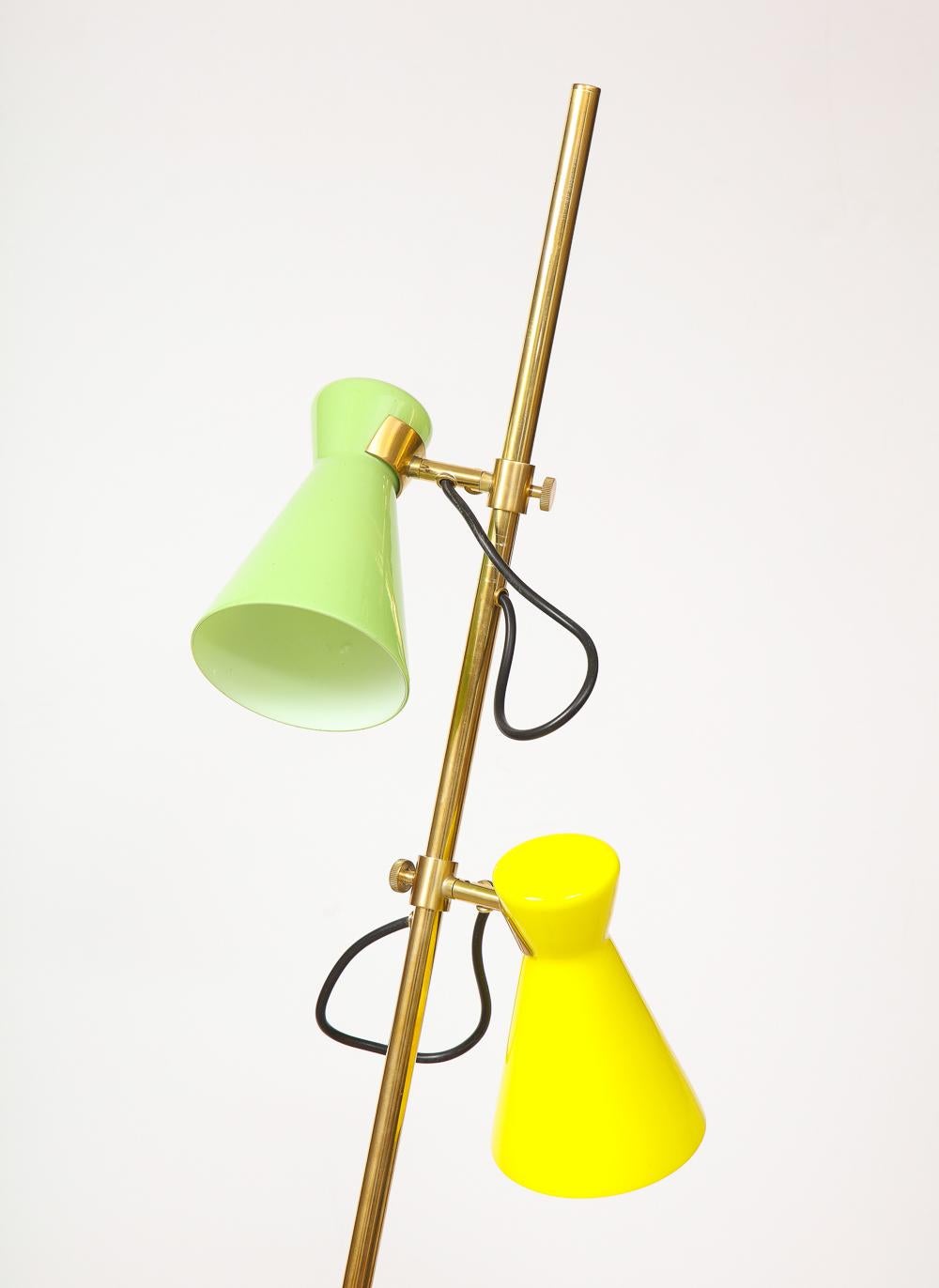 Brass Scusa Caccia, Unique Floor Lamp by Roberto Giulio Rida For Sale