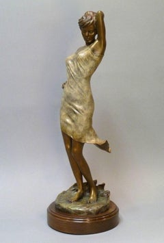 "MIDNIGHT BREEZE" WOMAN FIGURE IN DRESS