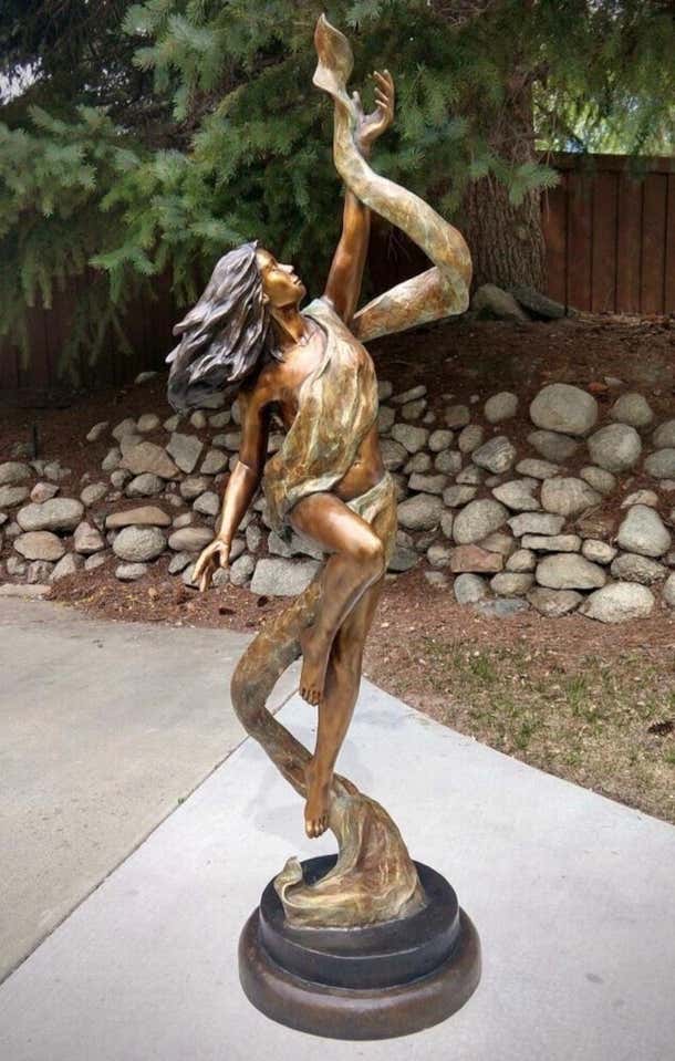 Scy ZENITH 5 FEET TALL BEAUTIFUL DRAPED NUDE REACHING FOR THE scy-zenith-5-feet-tall-beautiful-draped-nude-reaching-for-the