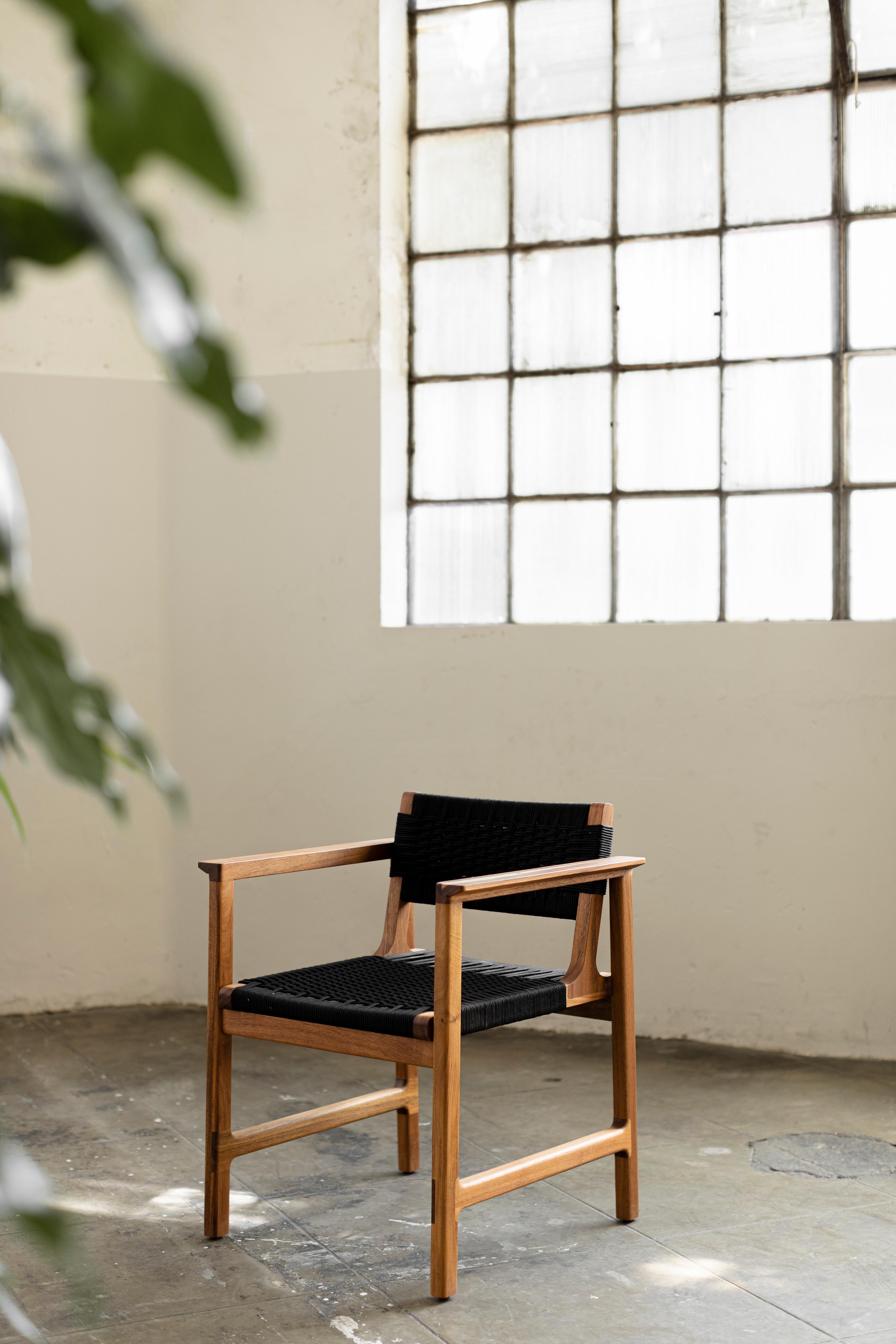 wooden chairs with armrest