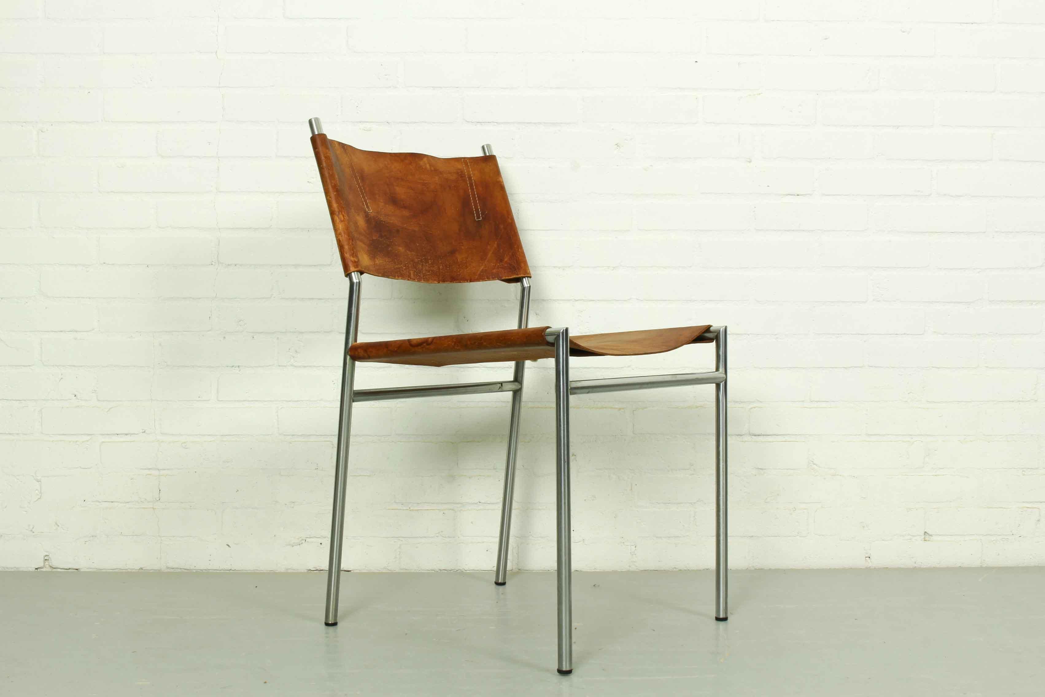 SE06 Dining Chair by Martin Visser for Spectrum, 1970s In Fair Condition In Appeltern, Gelderland