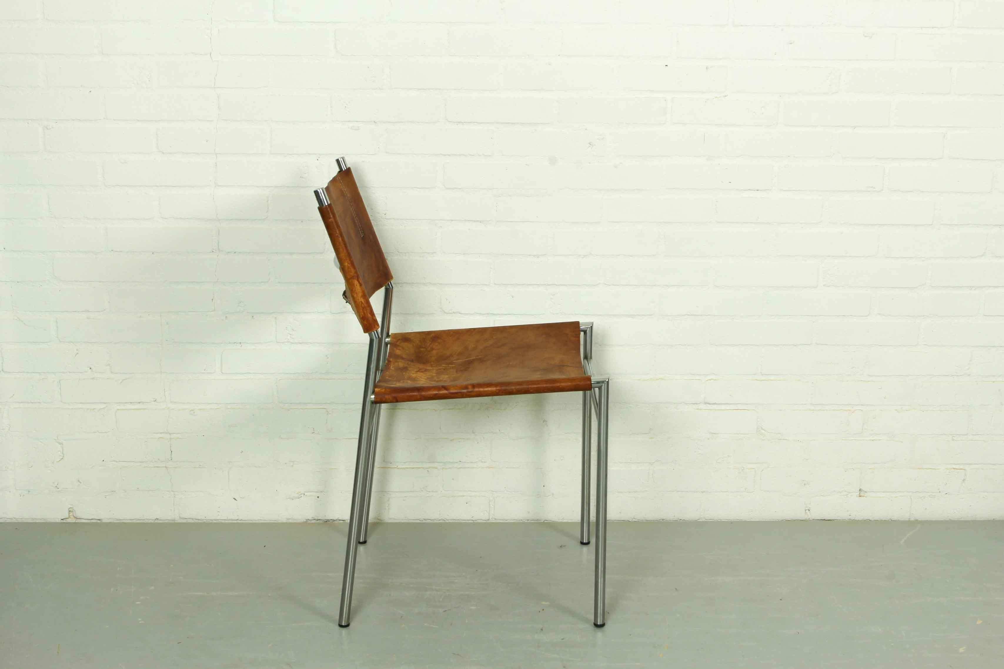 Leather SE06 Dining Chair by Martin Visser for Spectrum, 1970s
