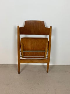 Se18 Beech Wooden Folding Chair Designed by Egon Eiermann, 1950s