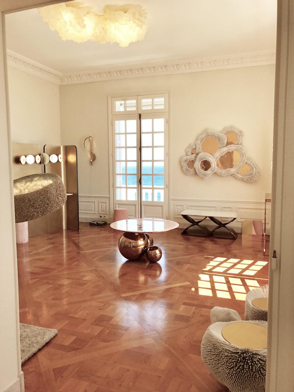 German 'Sea Anemone' Mirror by Pia Maria Raeder - with Seven Mirrors in Brass Finish