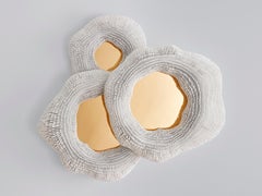 'Sea Anemone' Mirror, includes Three Mirrors Coloured in Gold - Medium Size