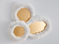'Sea Anemone' Mirror, includes Three Mirrors Coloured in Gold - Large Size