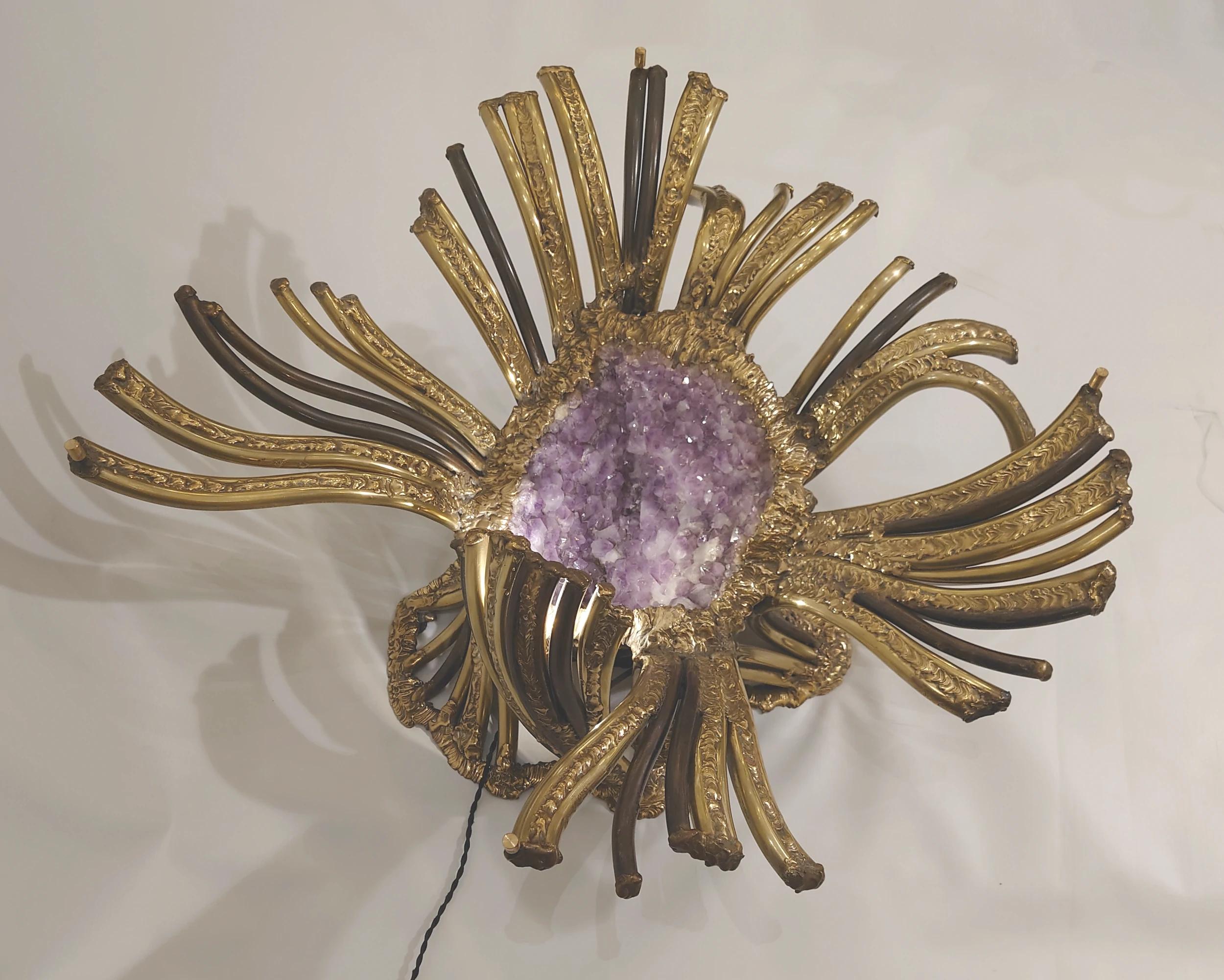 Français “Sea Anemone” sculpture coffee table, by Richard Faure, Paris, circa 1980 en vente