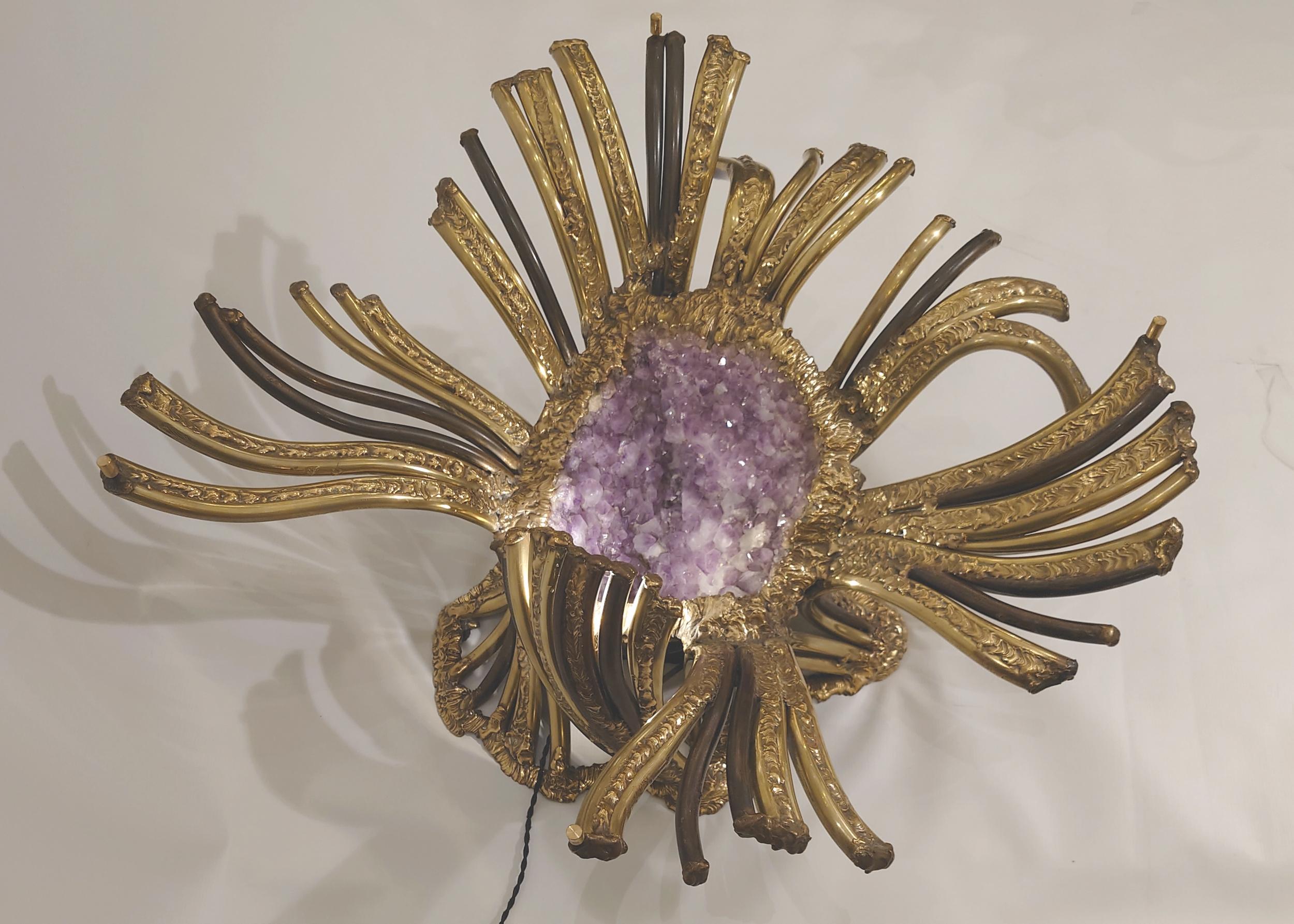 Fin du 20e siècle “Sea Anemone” sculpture coffee table, by Richard Faure, Paris, circa 1980 en vente