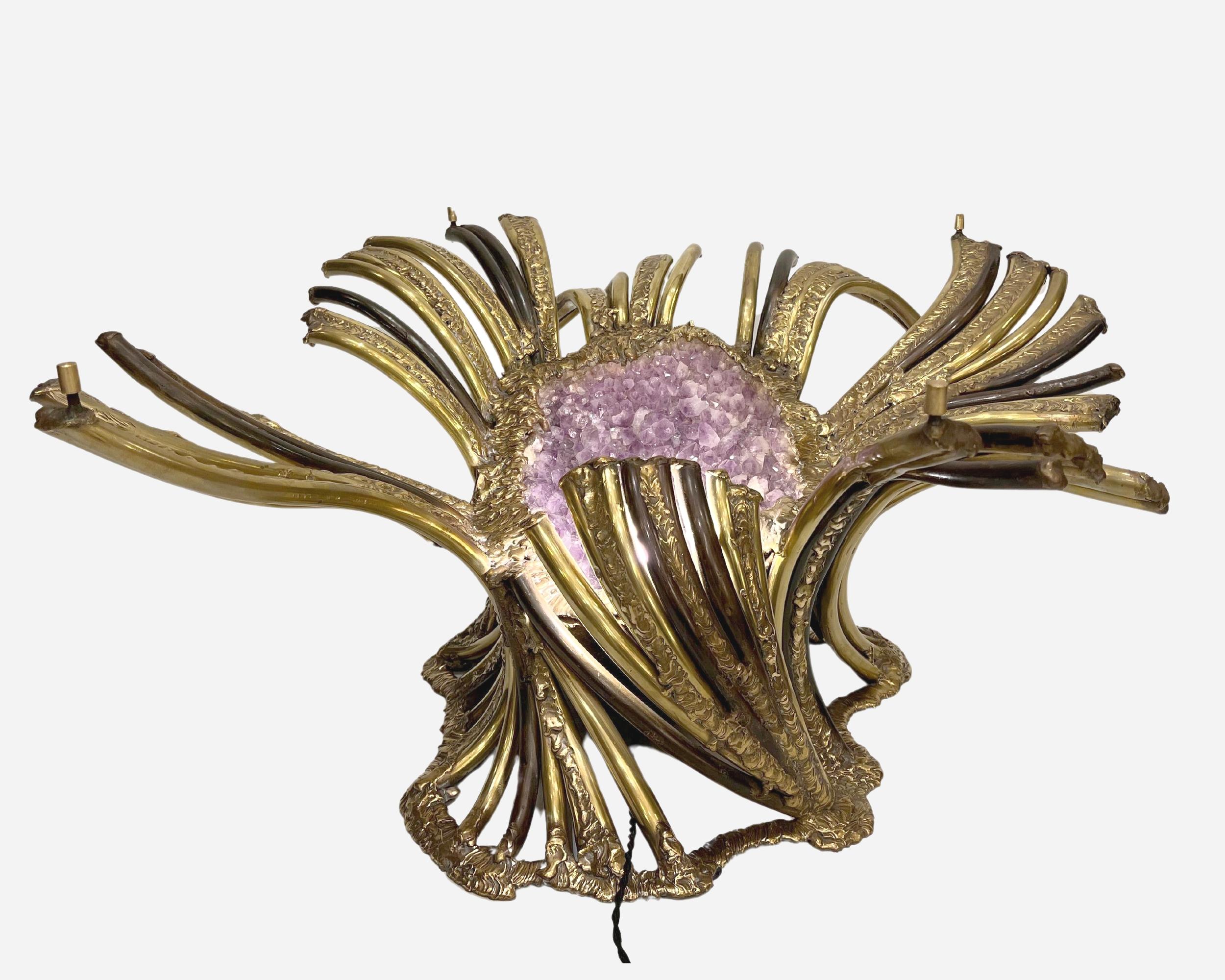 “Sea Anemone” sculpture coffee table, by Richard Faure, Paris, circa 1980 en vente 2