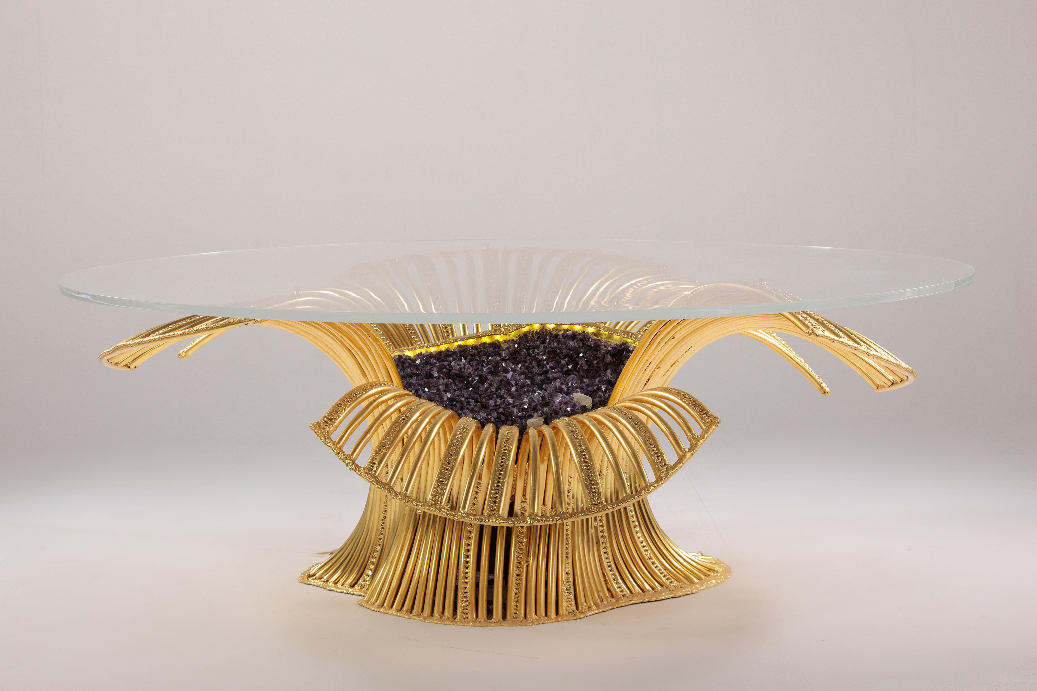 French Sea Anemone, Sculpture-Table by Richard Faure