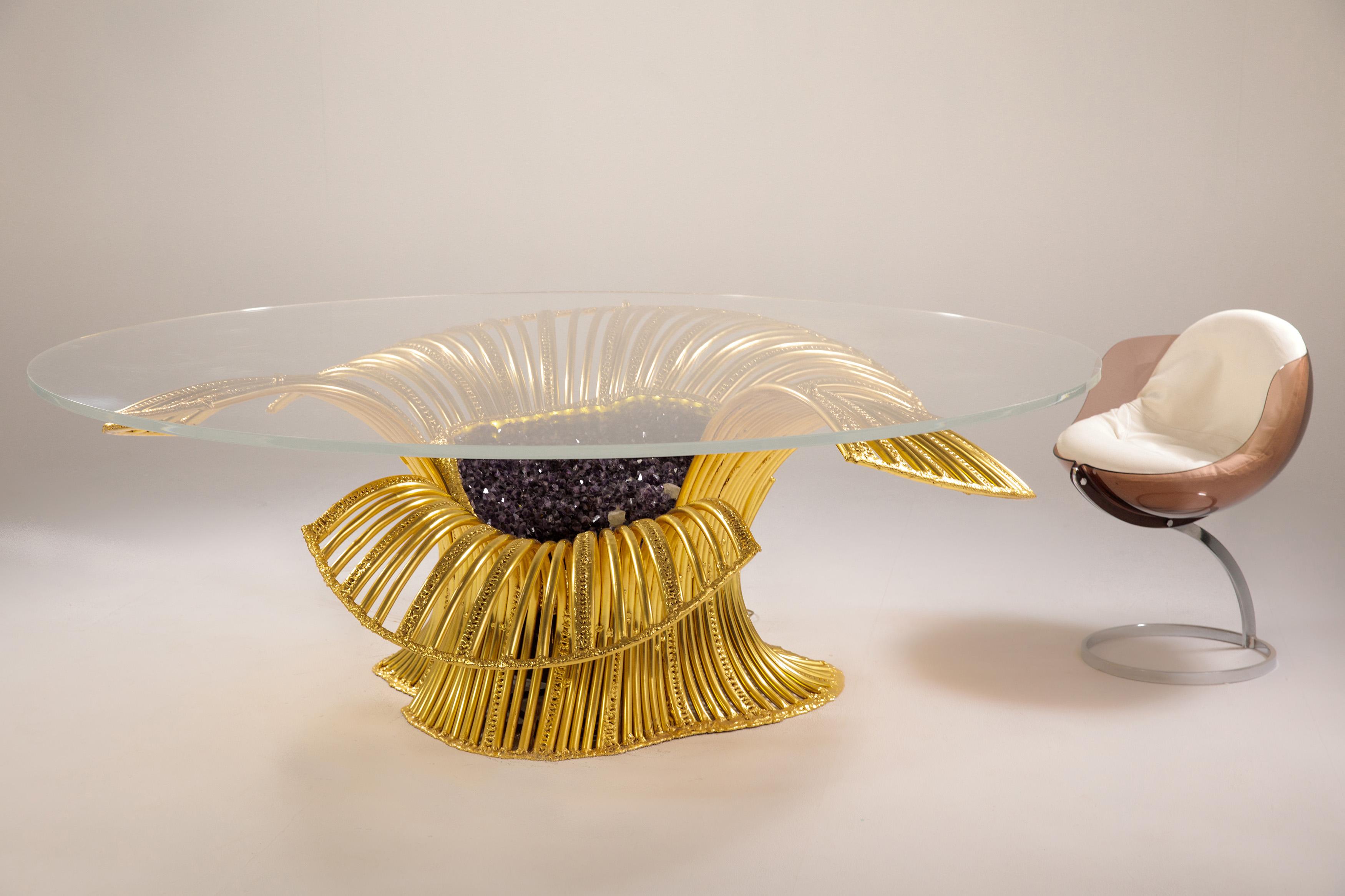 Late 20th Century Sea Anemone, Sculpture-Table by Richard Faure