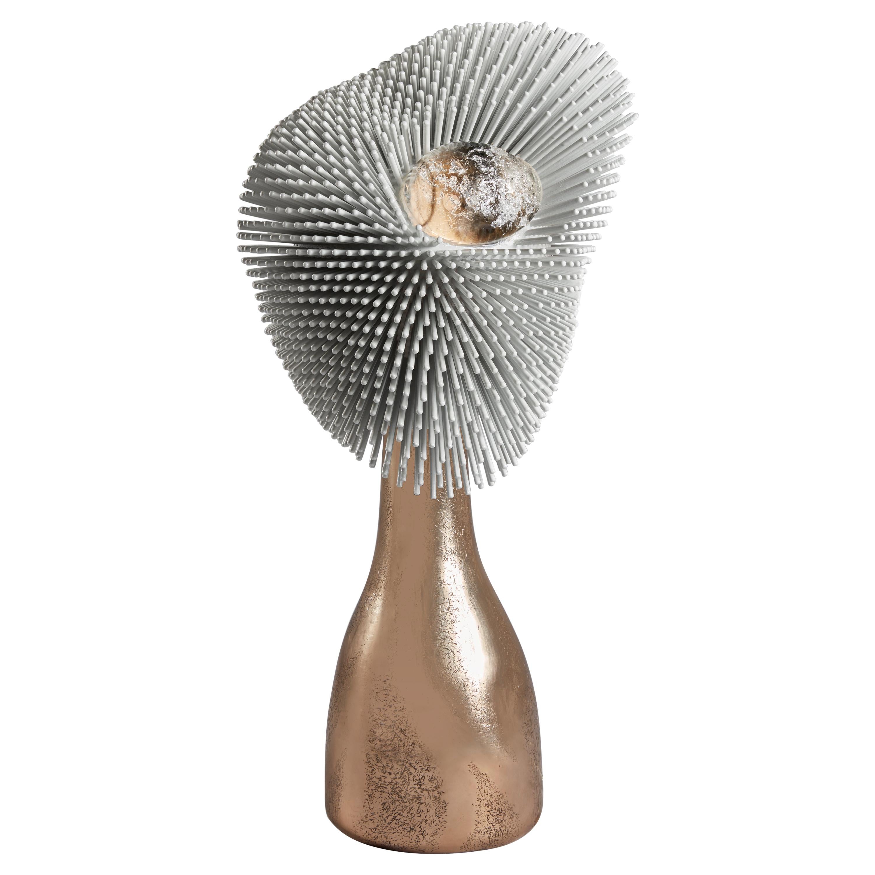 'Sea Anemone' Table Light with Golden Bronze Base by Pia Maria Raeder For Sale