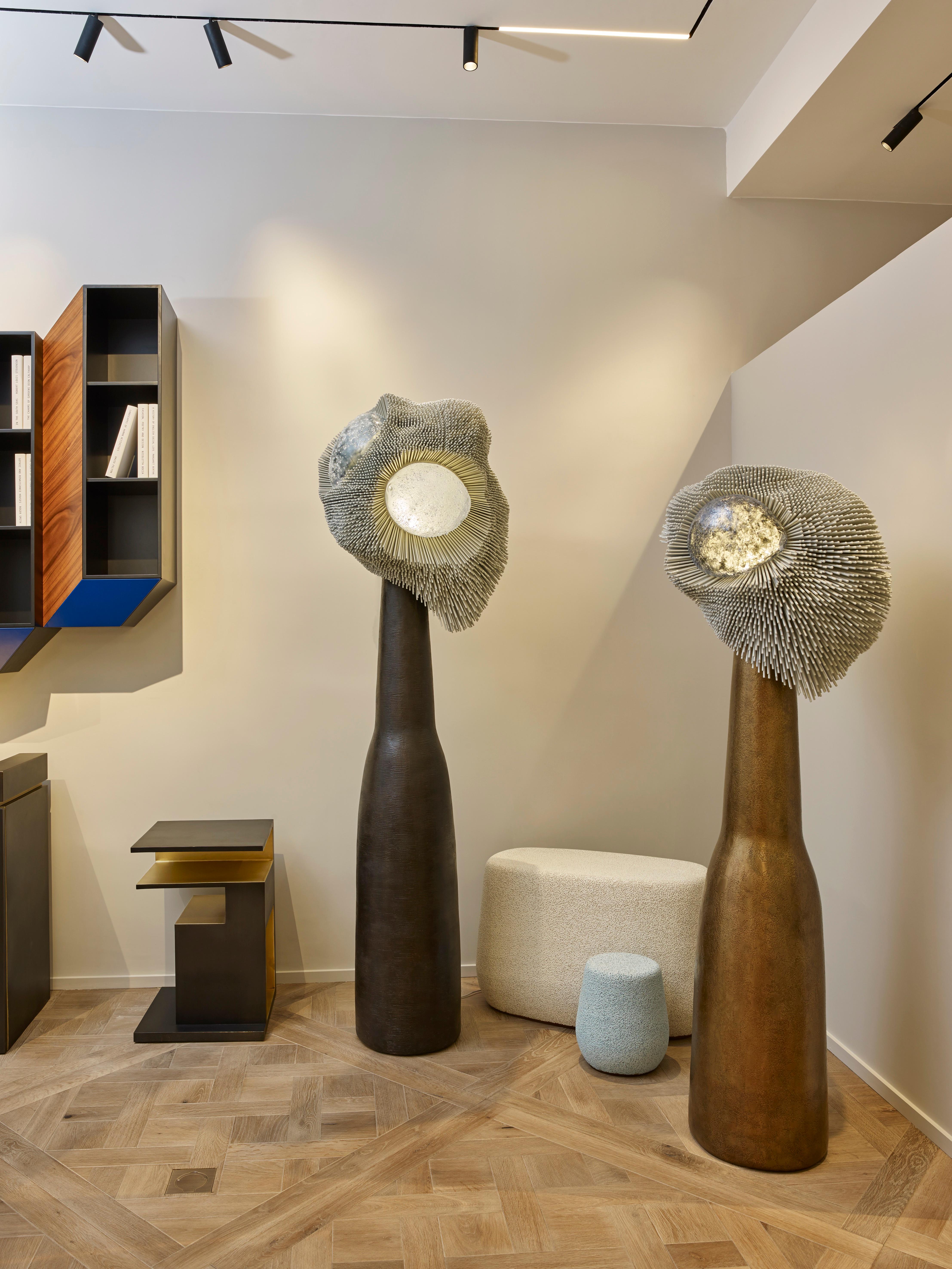 Hammered 'Sea Anemones' Floor Lamps by Pia Maria Raeder