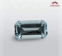 Sea Blue 12.39 Carat Royal Emerald Cut Aquamarine Cocktail Ring Loose Gems