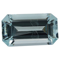 Sea Blue 12,39 Carati Royal Emerald Cut Aquamarine Cocktail Ring Gemme Sciolte