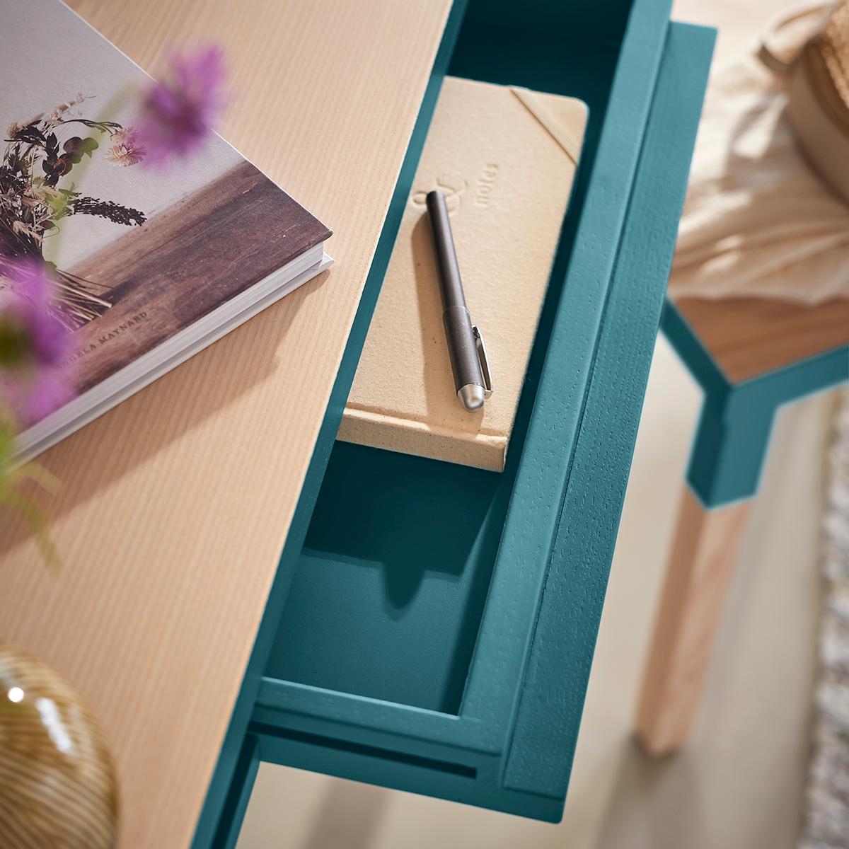 Seablauer Schreibtisch in 11 Farben Design von Eric Gizard, Paris - Französisches Handwerk (Skandinavische Moderne) im Angebot