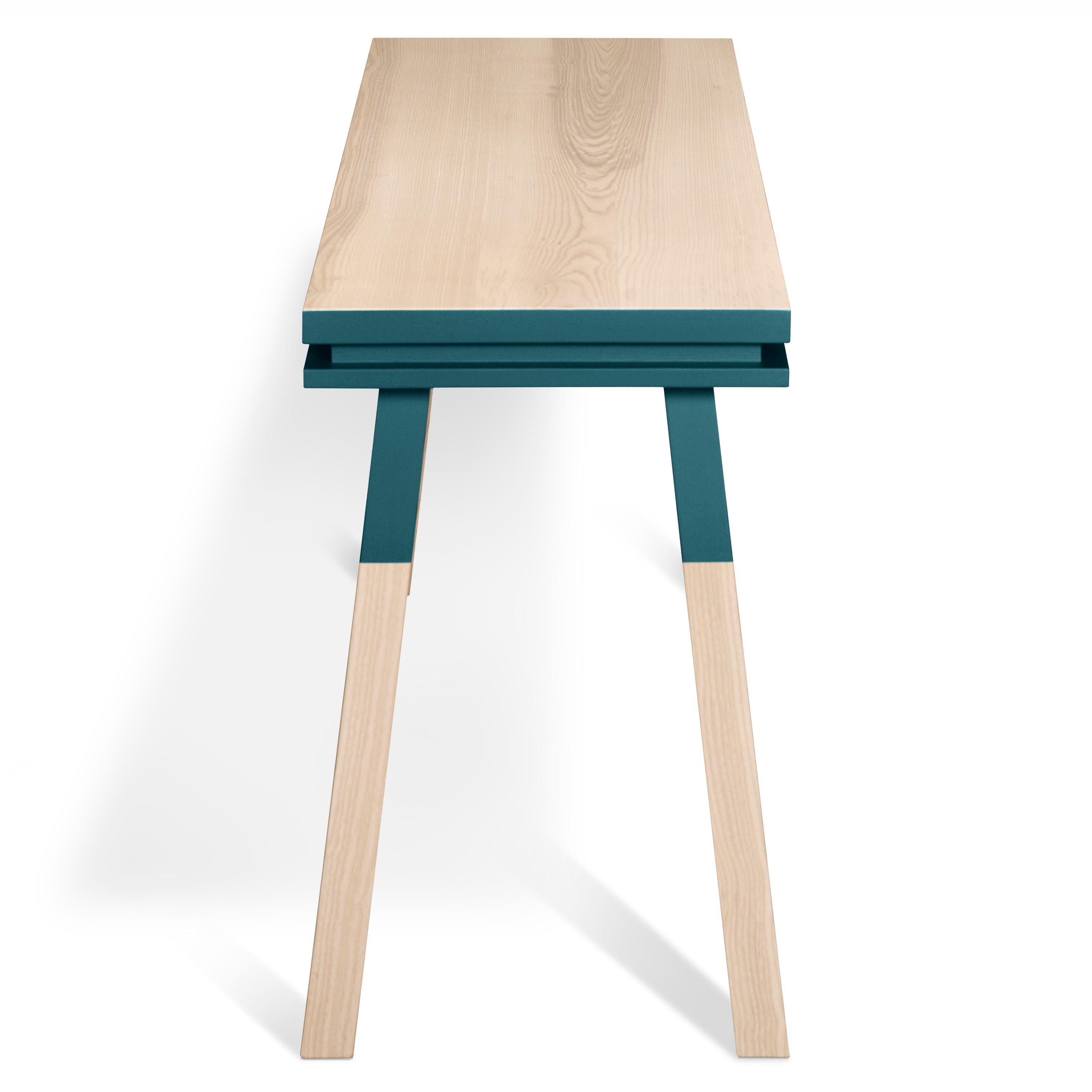 Seablauer Schreibtisch in 11 Farben Design von Eric Gizard, Paris - Französisches Handwerk im Zustand „Neu“ im Angebot in Landivy, FR
