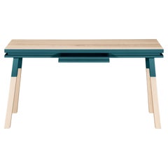 Sea Blue Rectangular Desk, 11 Colours Available and 100% Solid Wood