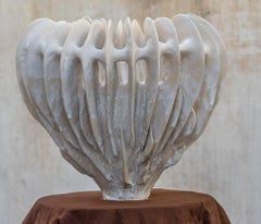 Dekorative Schale Sea-Bon aus Steingut mit mattweißer Glasur von Kallia Panopoulou