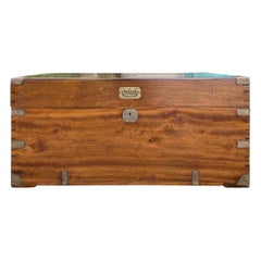 Sea Captains Campaign Style Camphor Wood Trunk, circa 1840