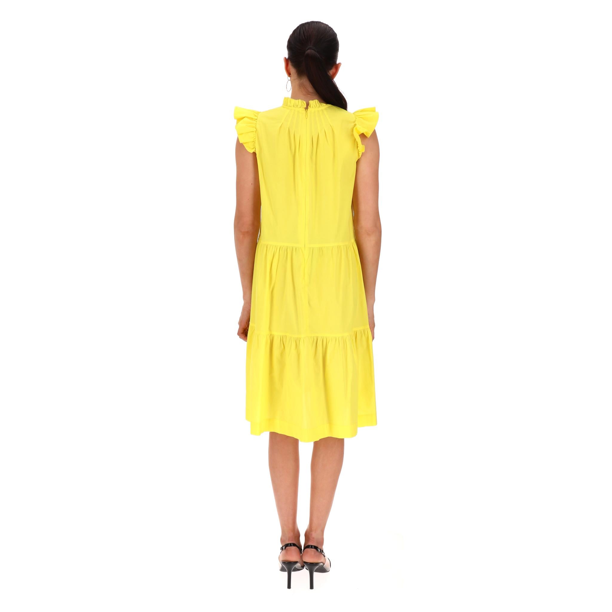 Sea Cotton Tiered Ruffle Trimmed Dress In Excellent Condition For Sale In London, GB
