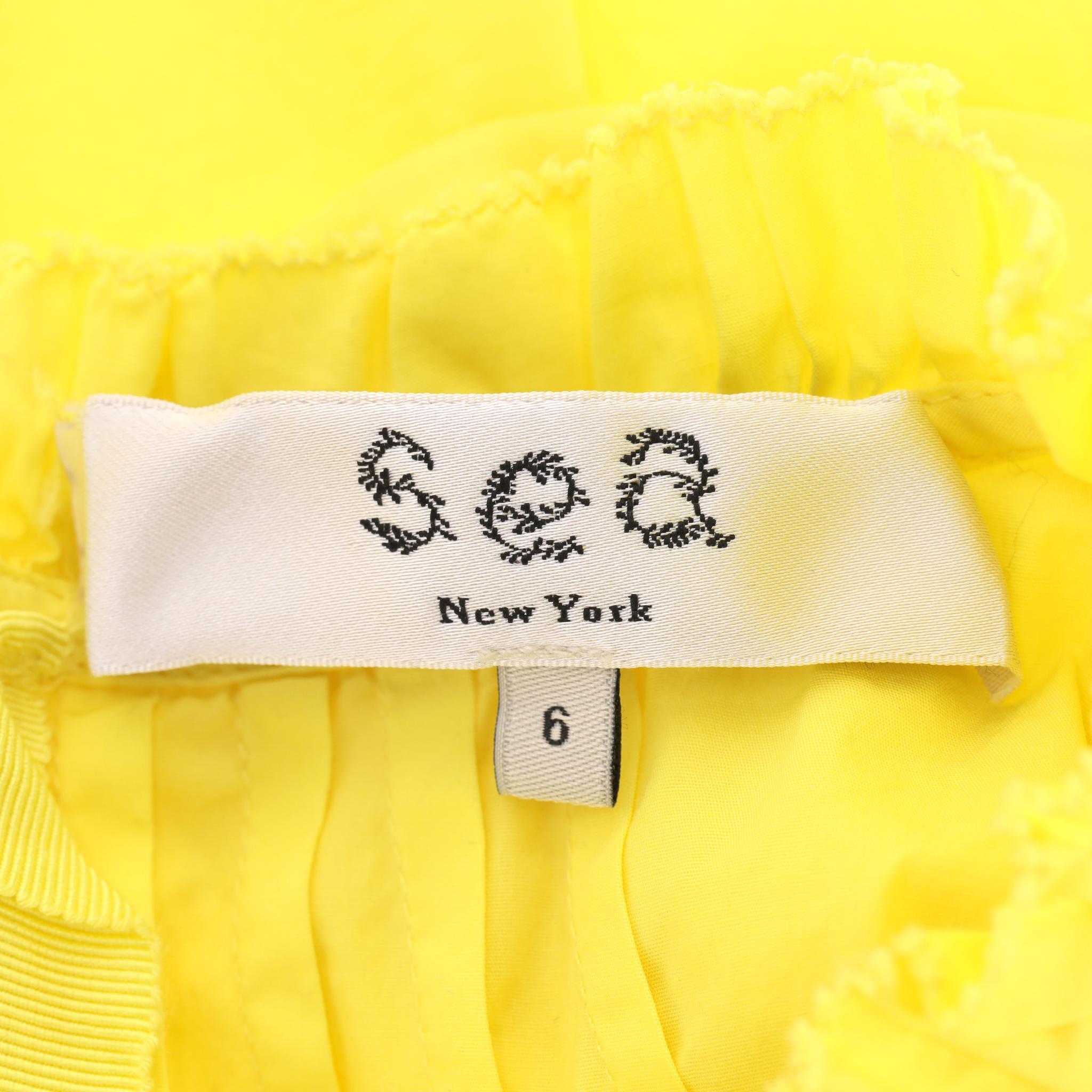 Sea Cotton Tiered Ruffle Trimmed Dress For Sale 1
